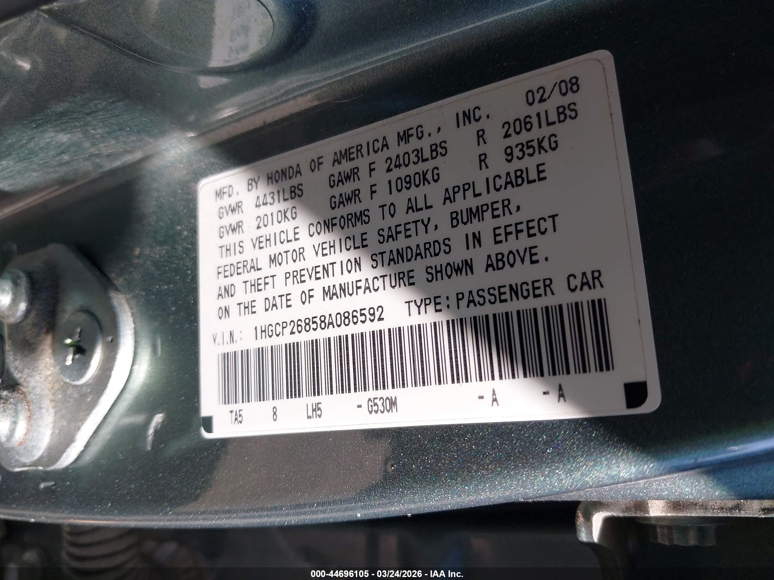 HONDA ACCORD image 9