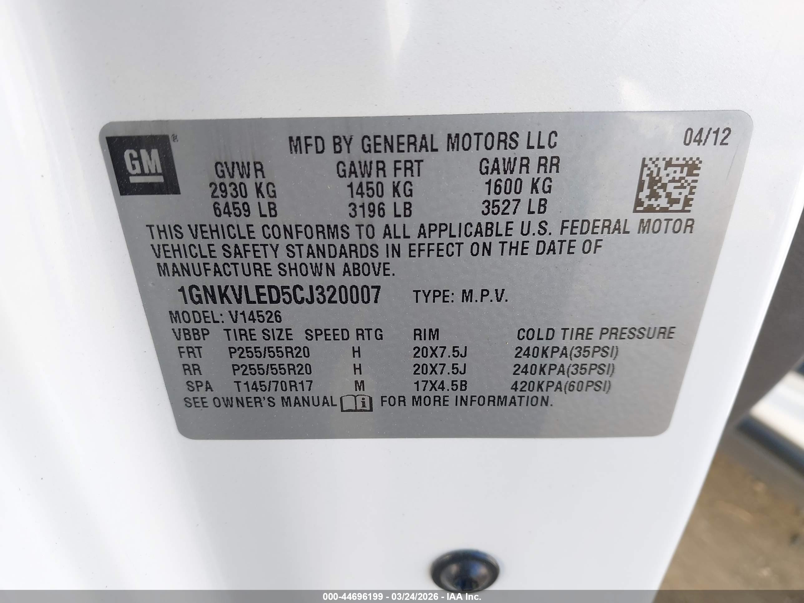 CHEVROLET TRAVERSE image 9