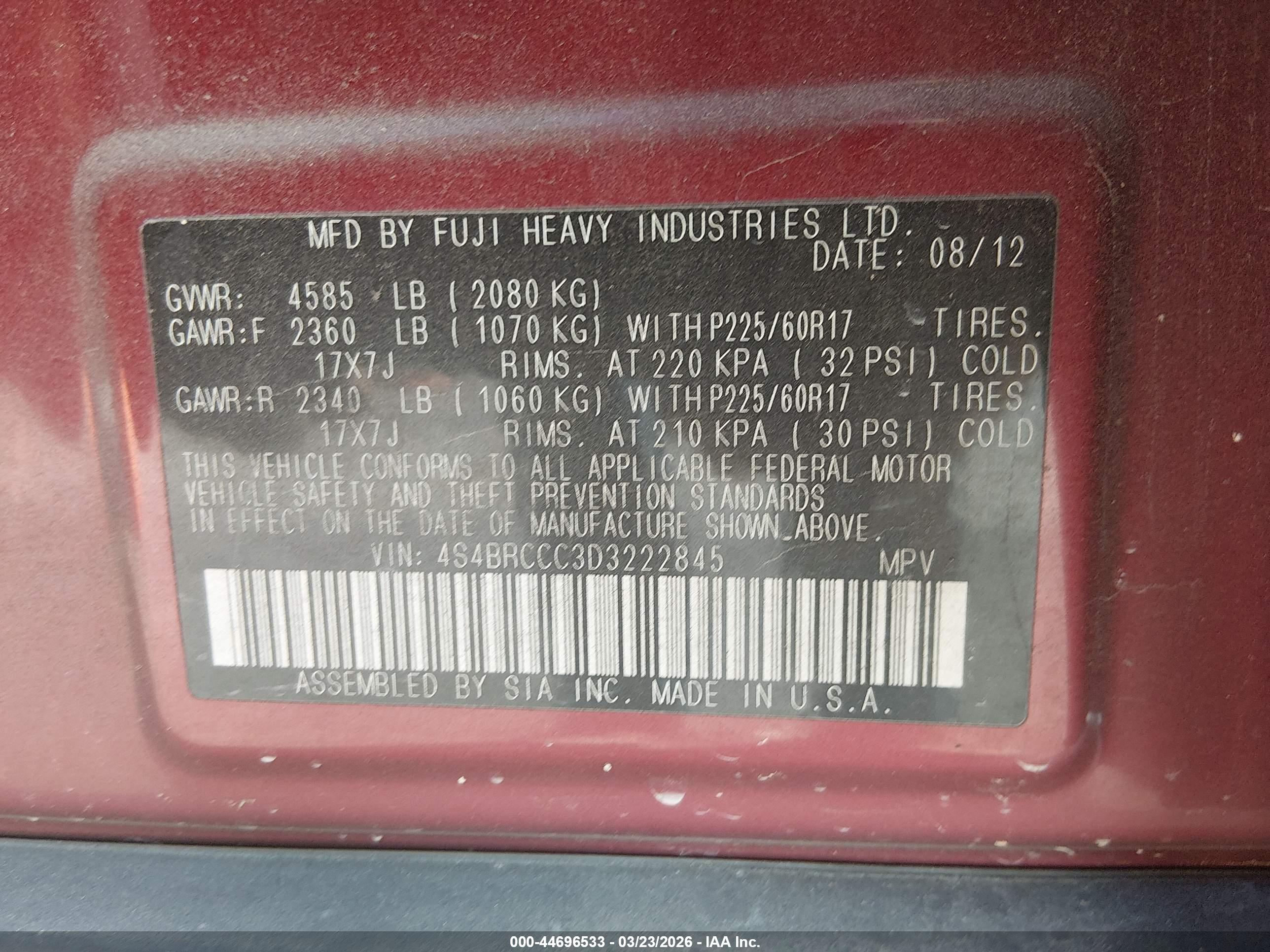 SUBARU OUTBACK image 9