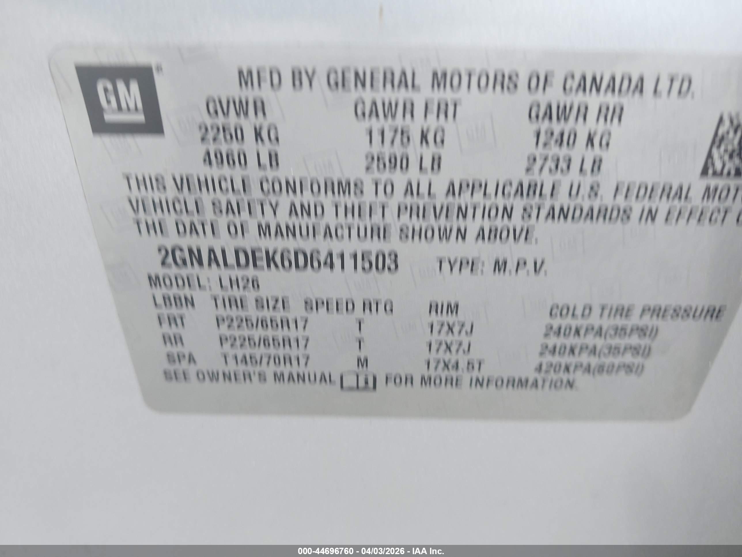 CHEVROLET EQUINOX image 9