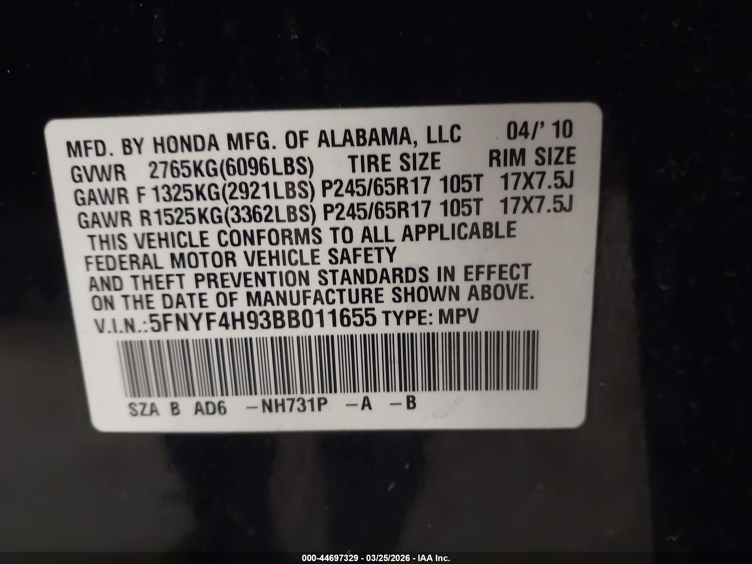 HONDA PILOT image 9