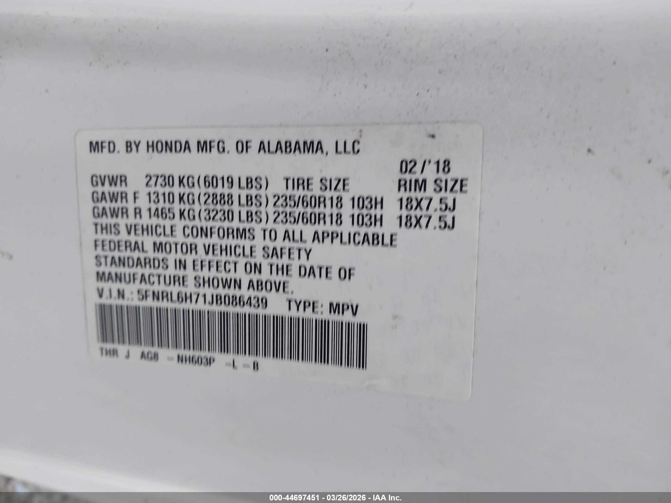 HONDA ODYSSEY image 9