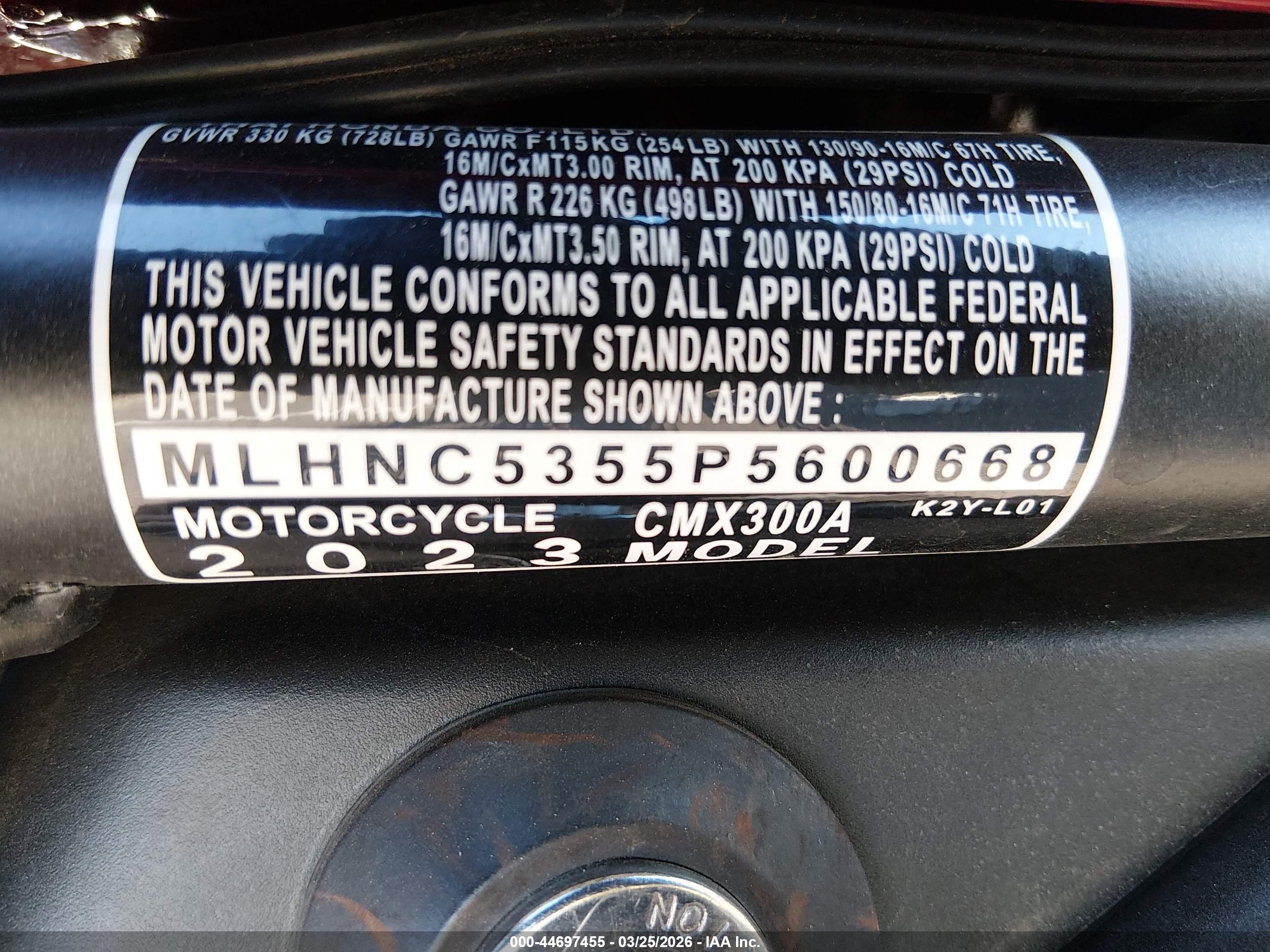 HONDA CMX300 image 10