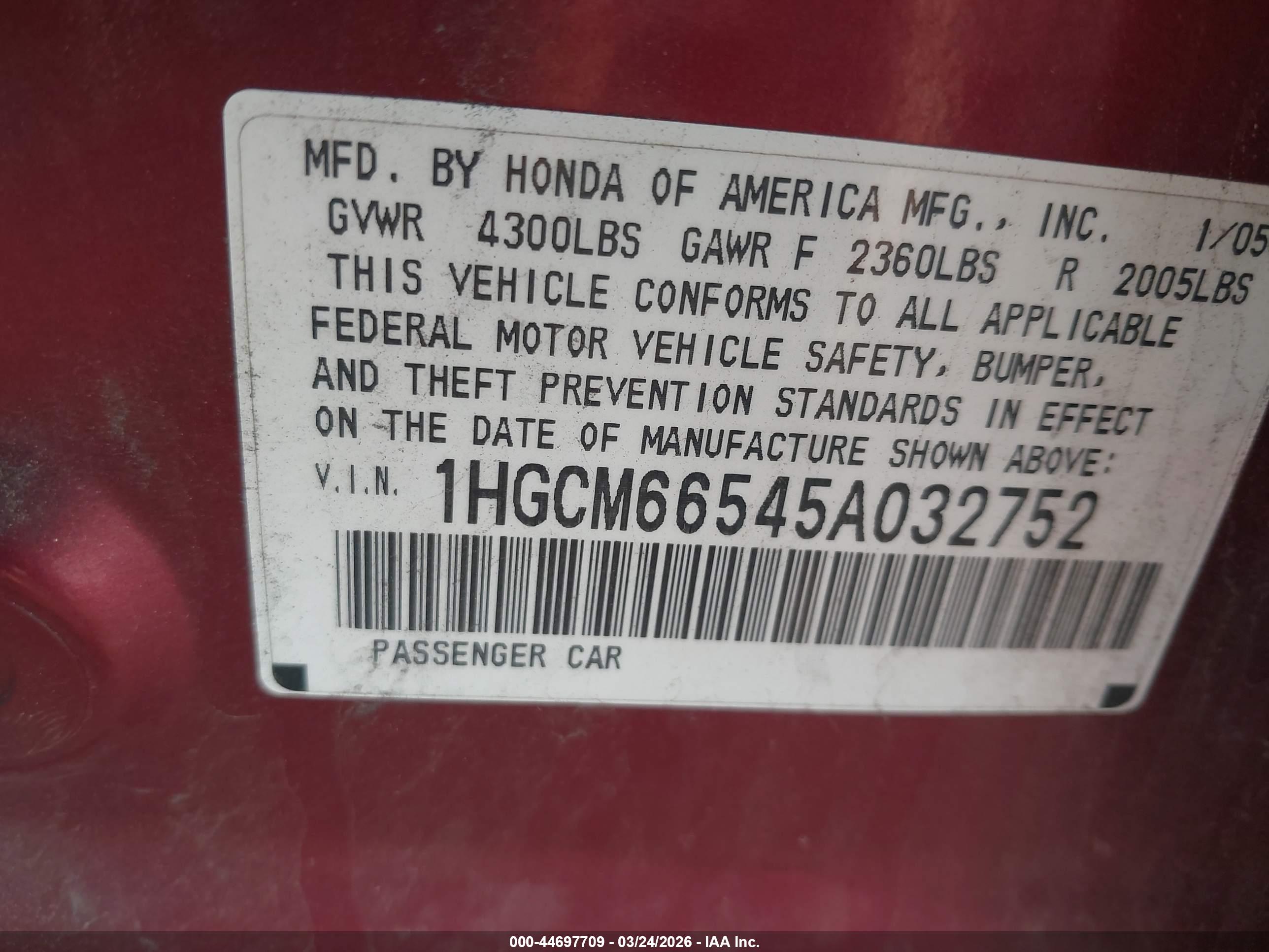 HONDA ACCORD image 9