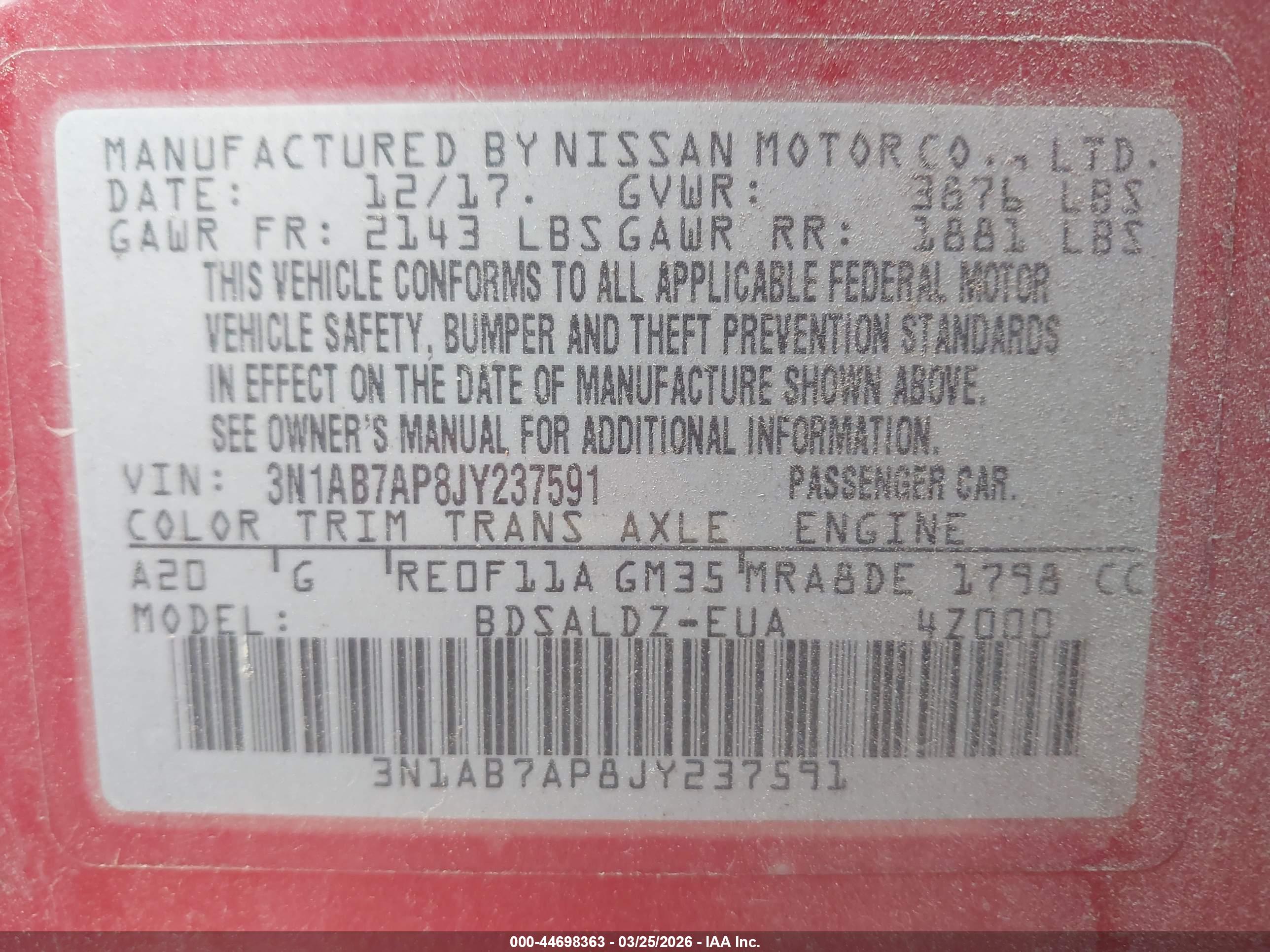NISSAN SENTRA image 9