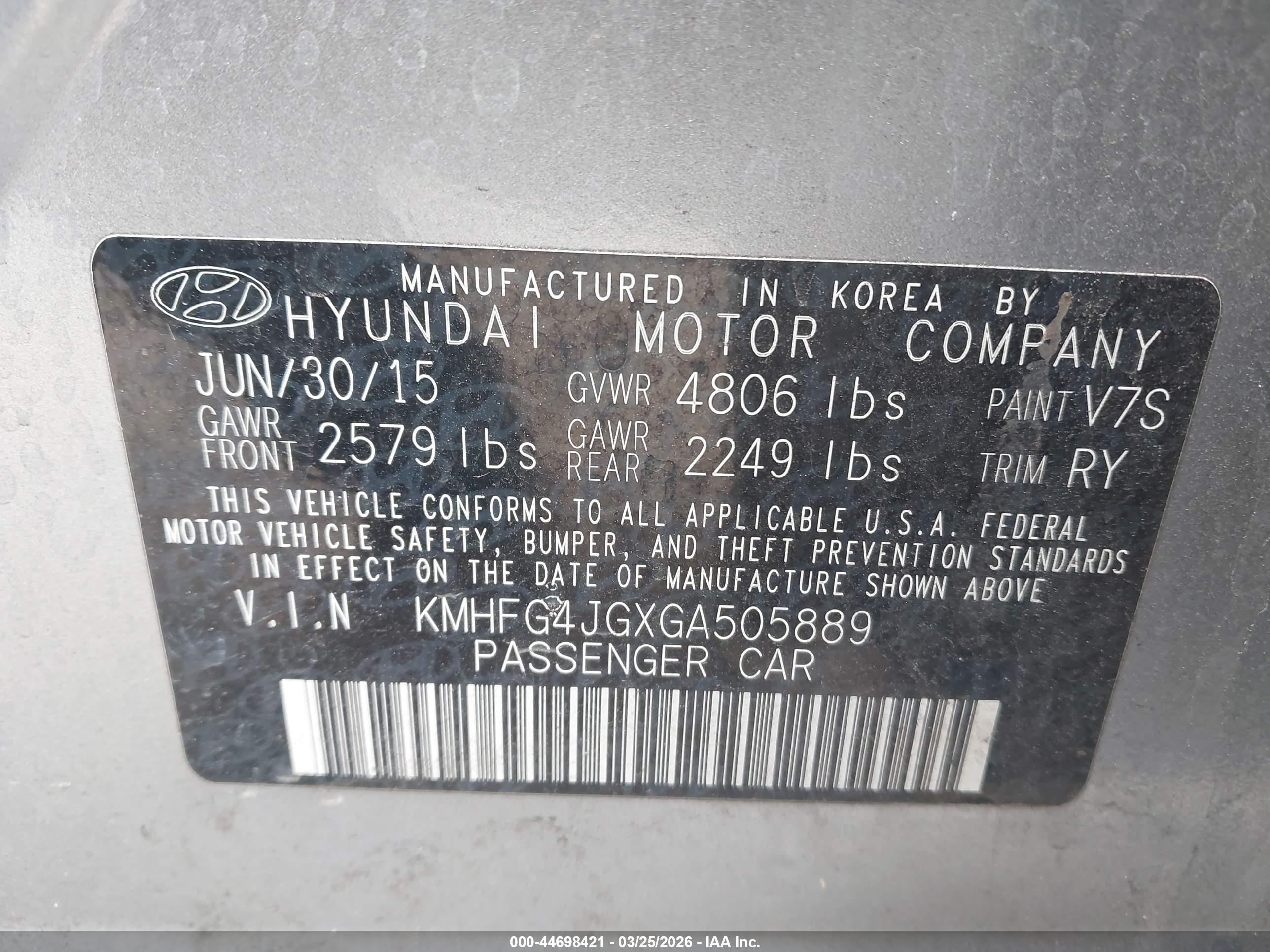 HYUNDAI AZERA image 9