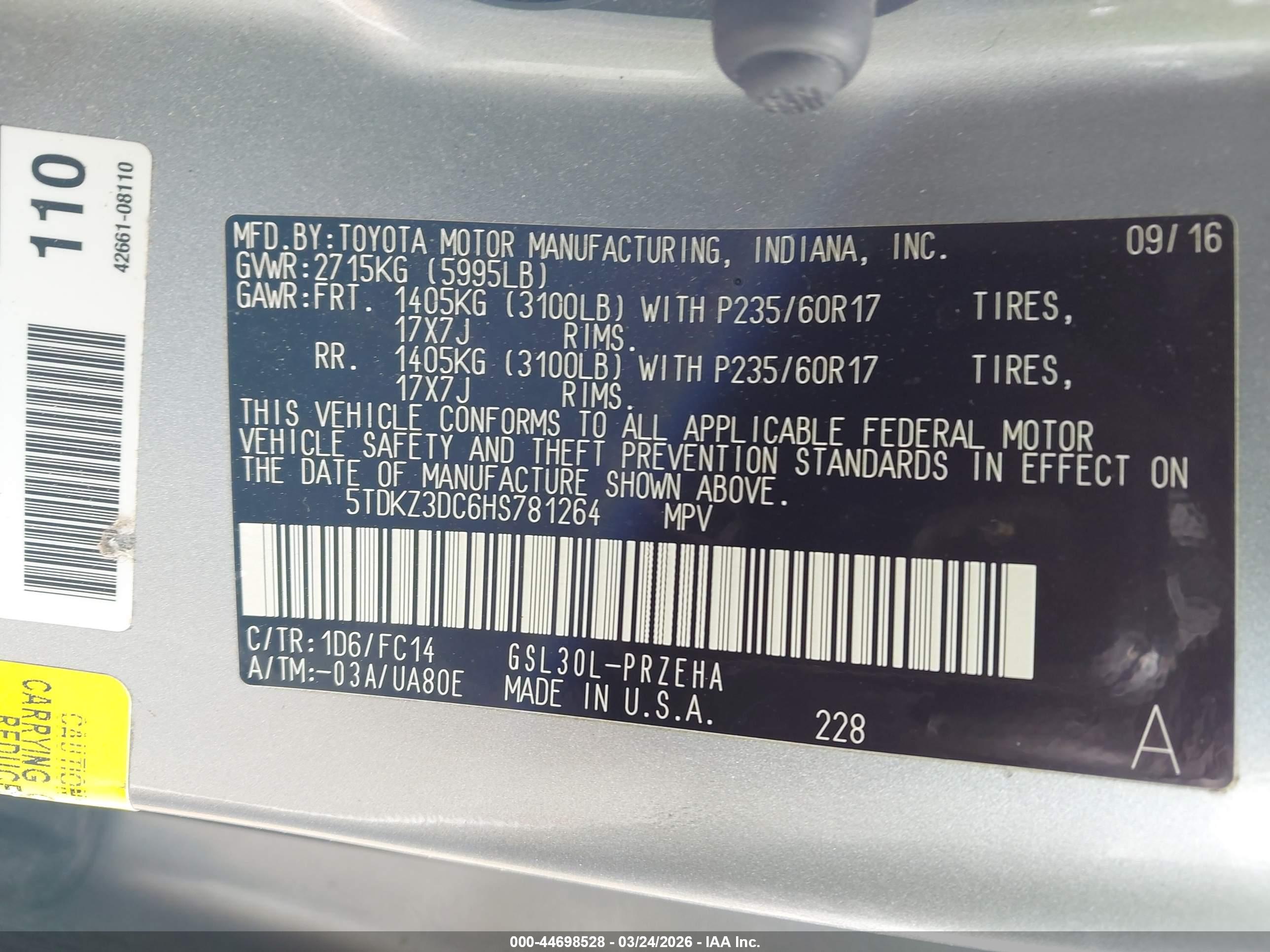 TOYOTA SIENNA image 9