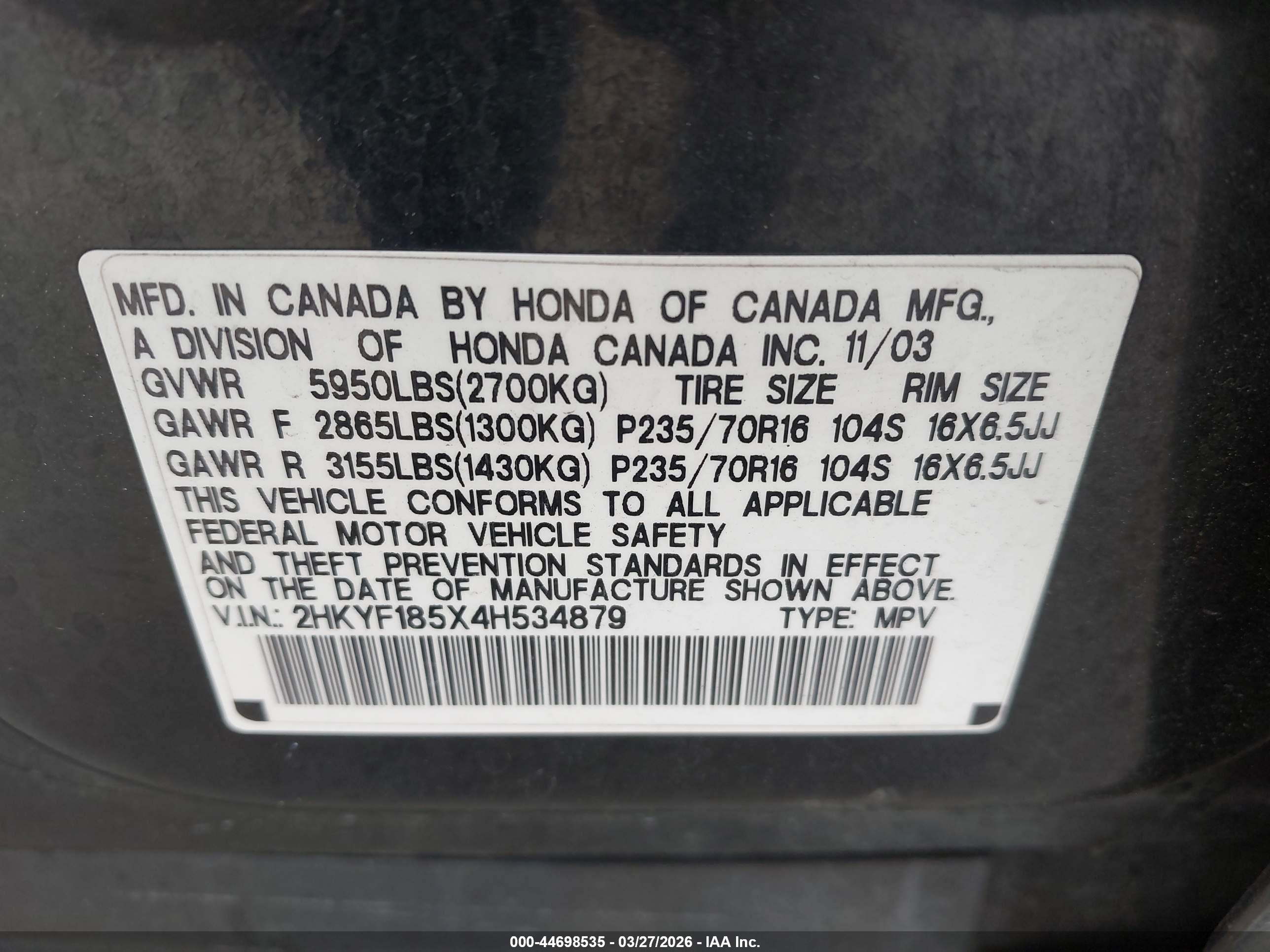HONDA PILOT image 9