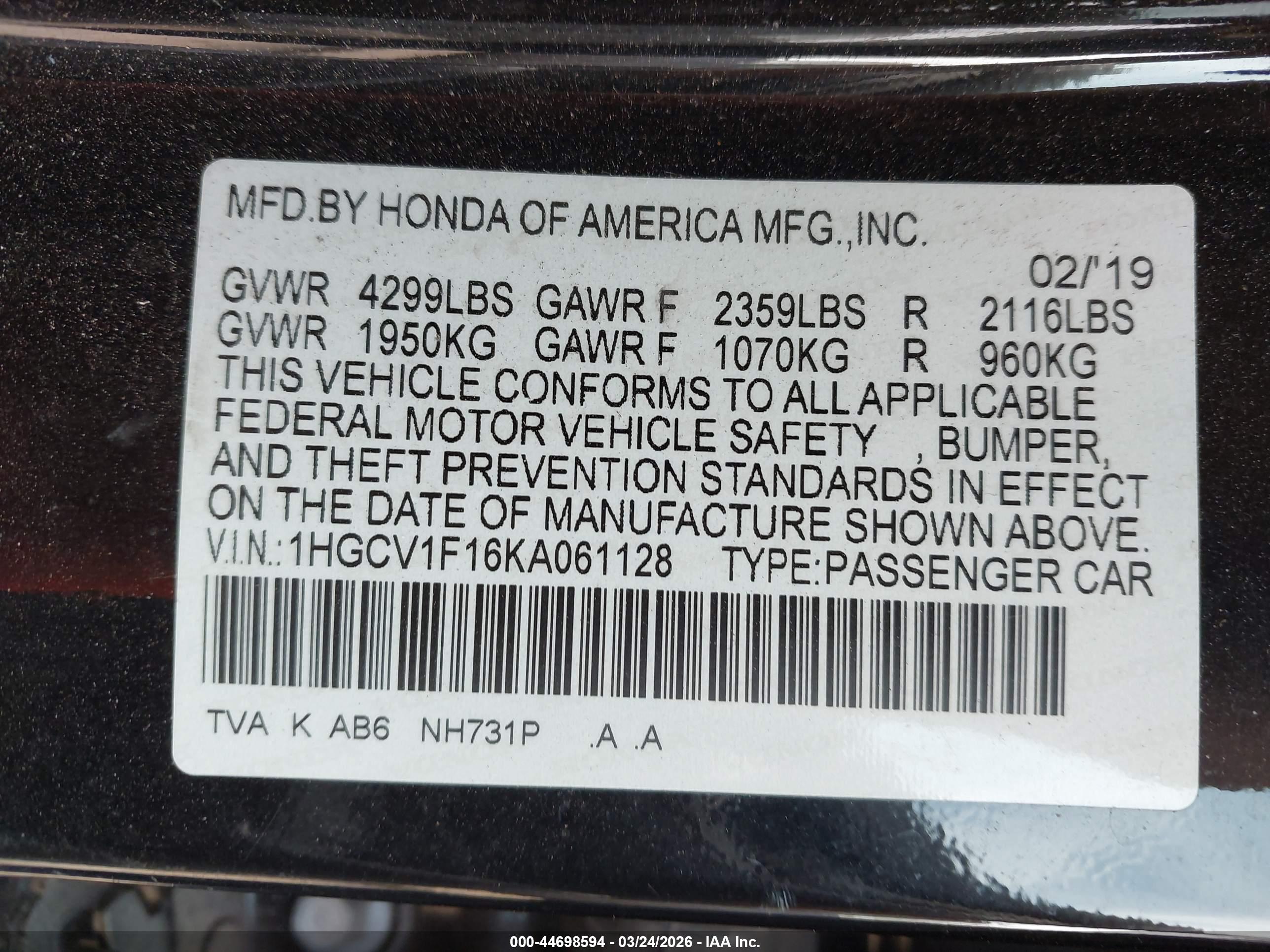 HONDA ACCORD image 9