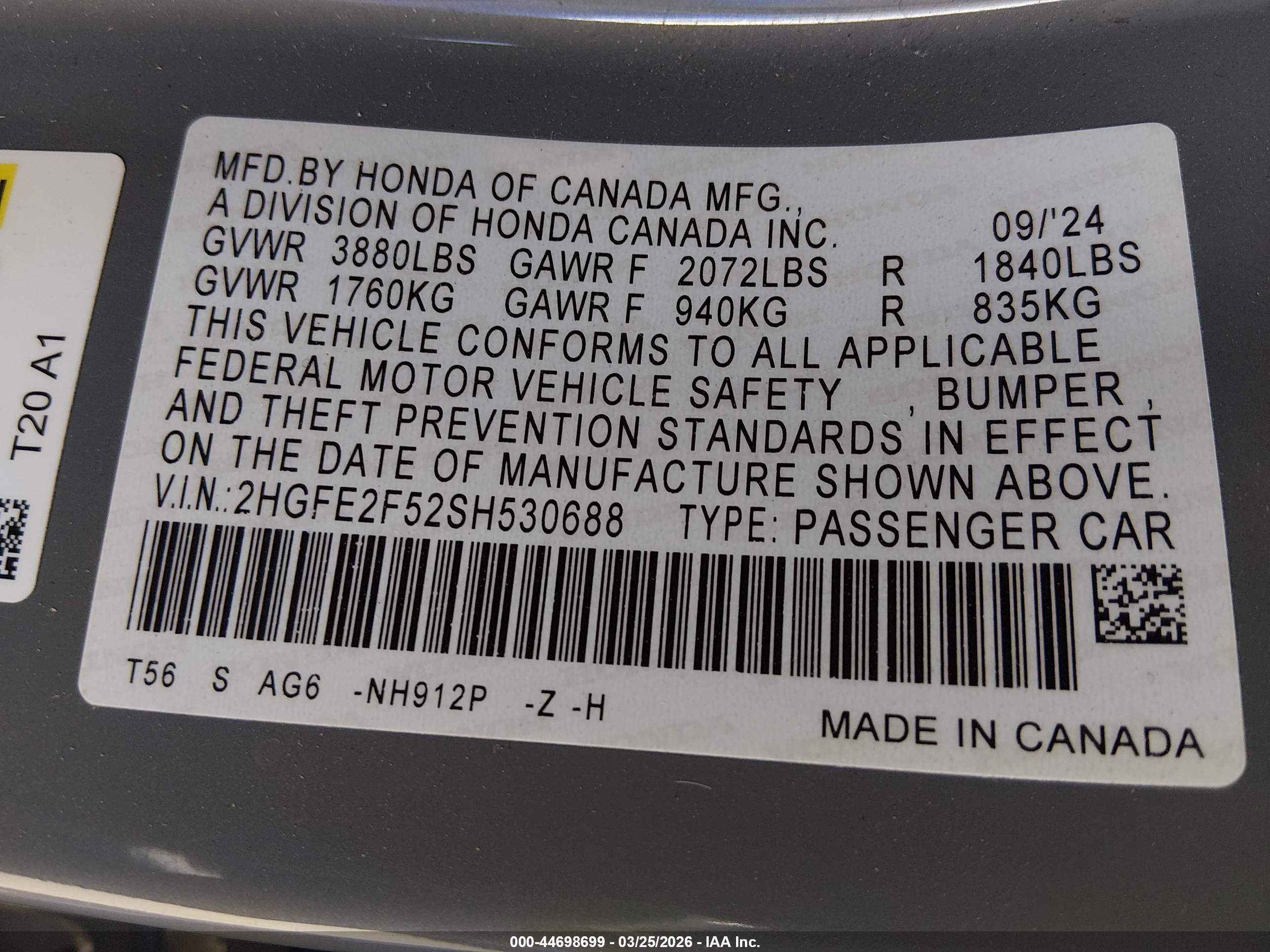 HONDA CIVIC image 9