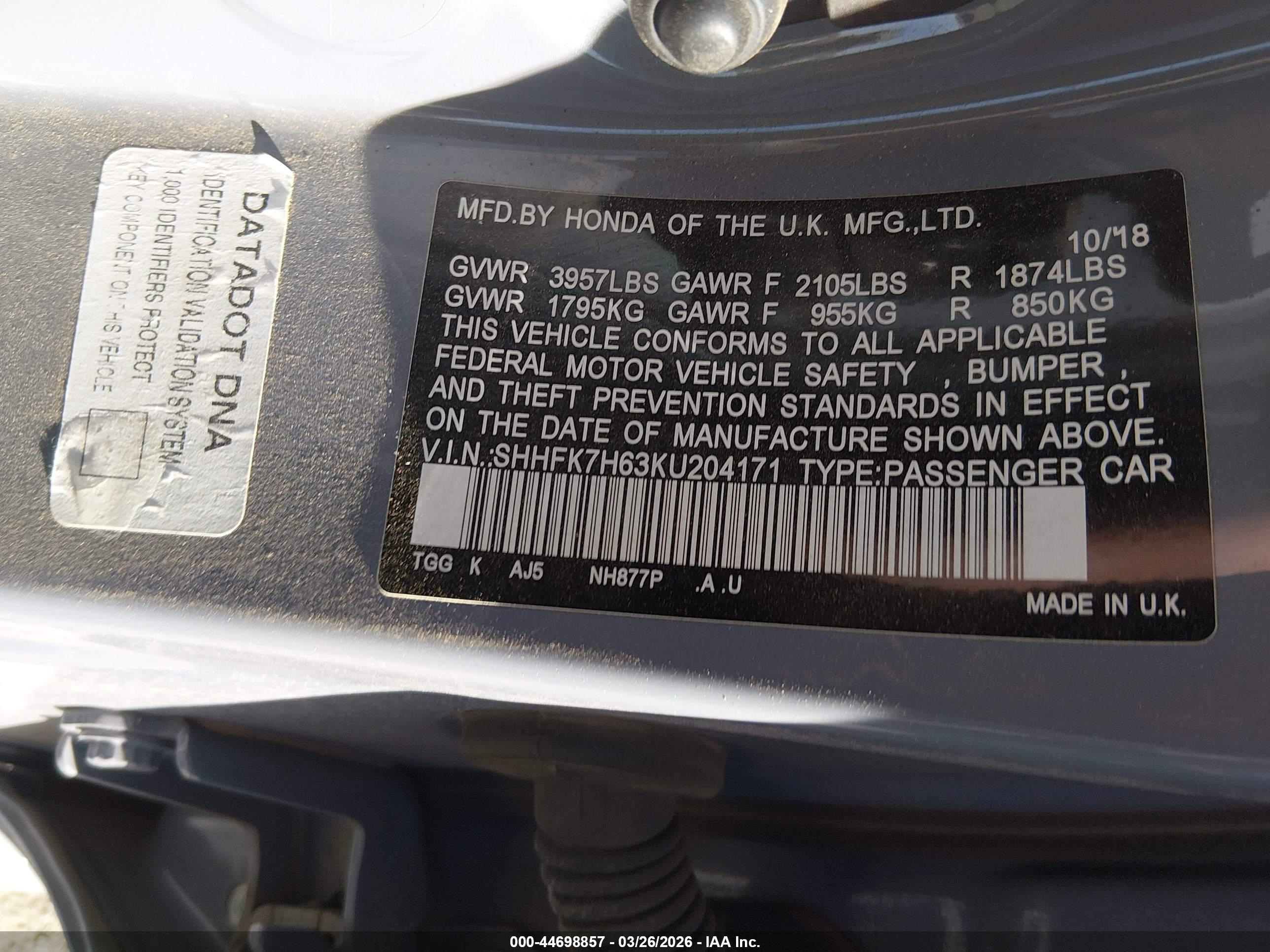 HONDA CIVIC image 9