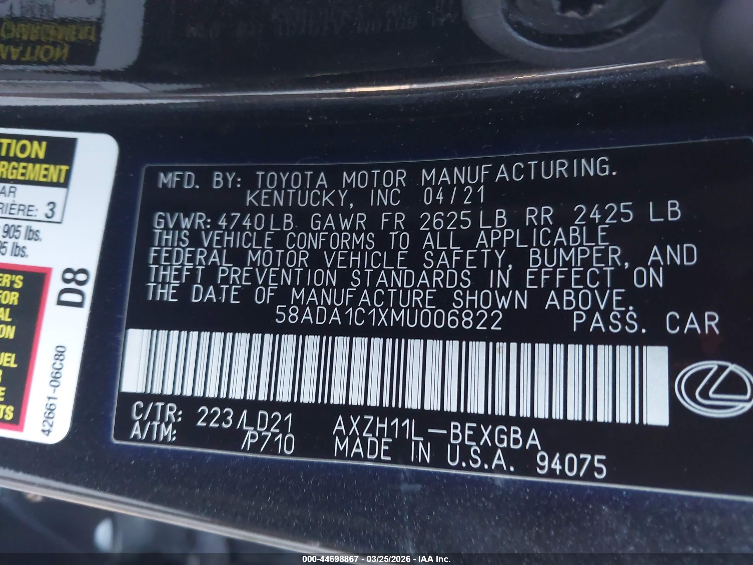 LEXUS ES image 9
