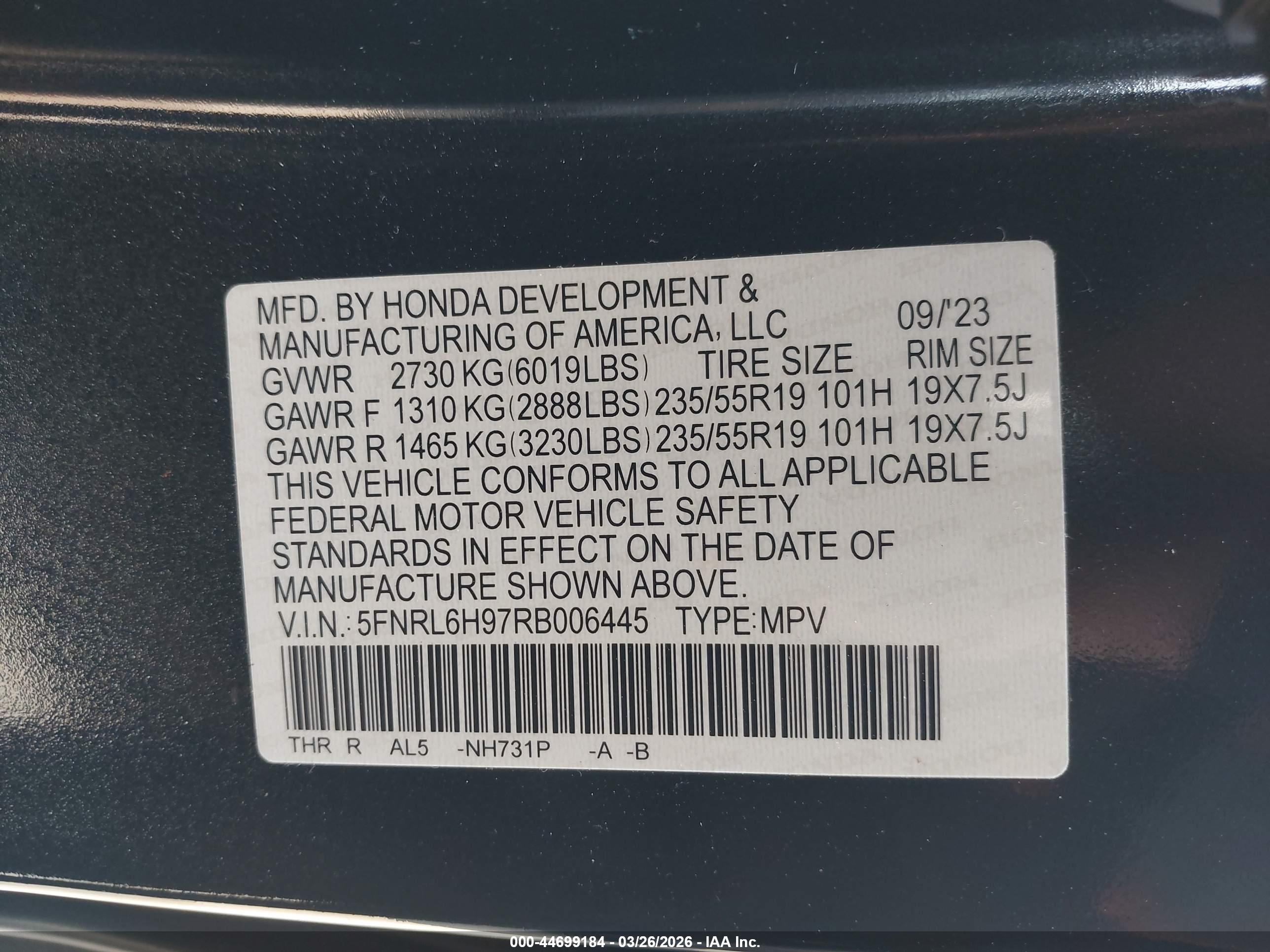 HONDA ODYSSEY image 9
