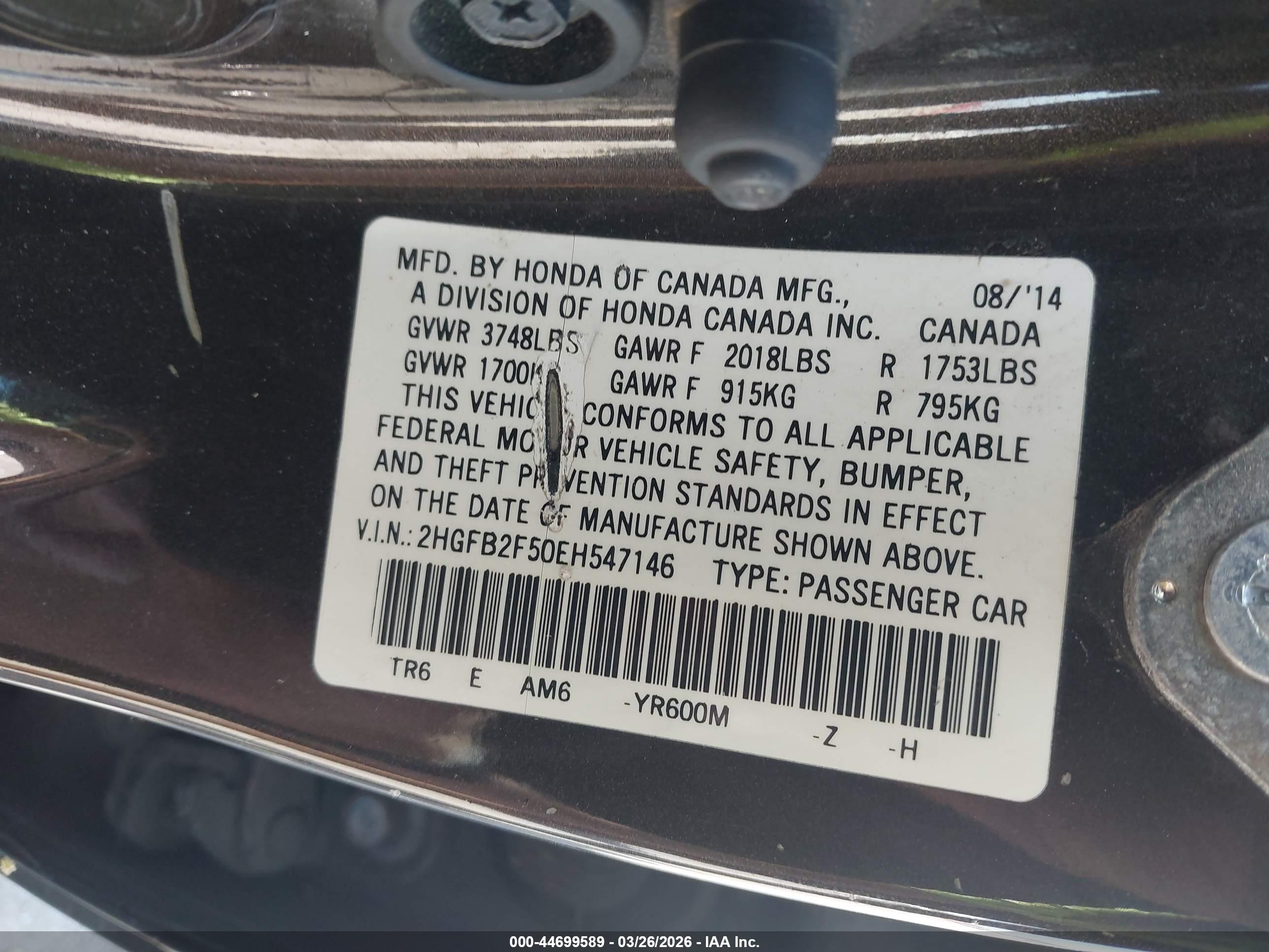HONDA CIVIC image 9