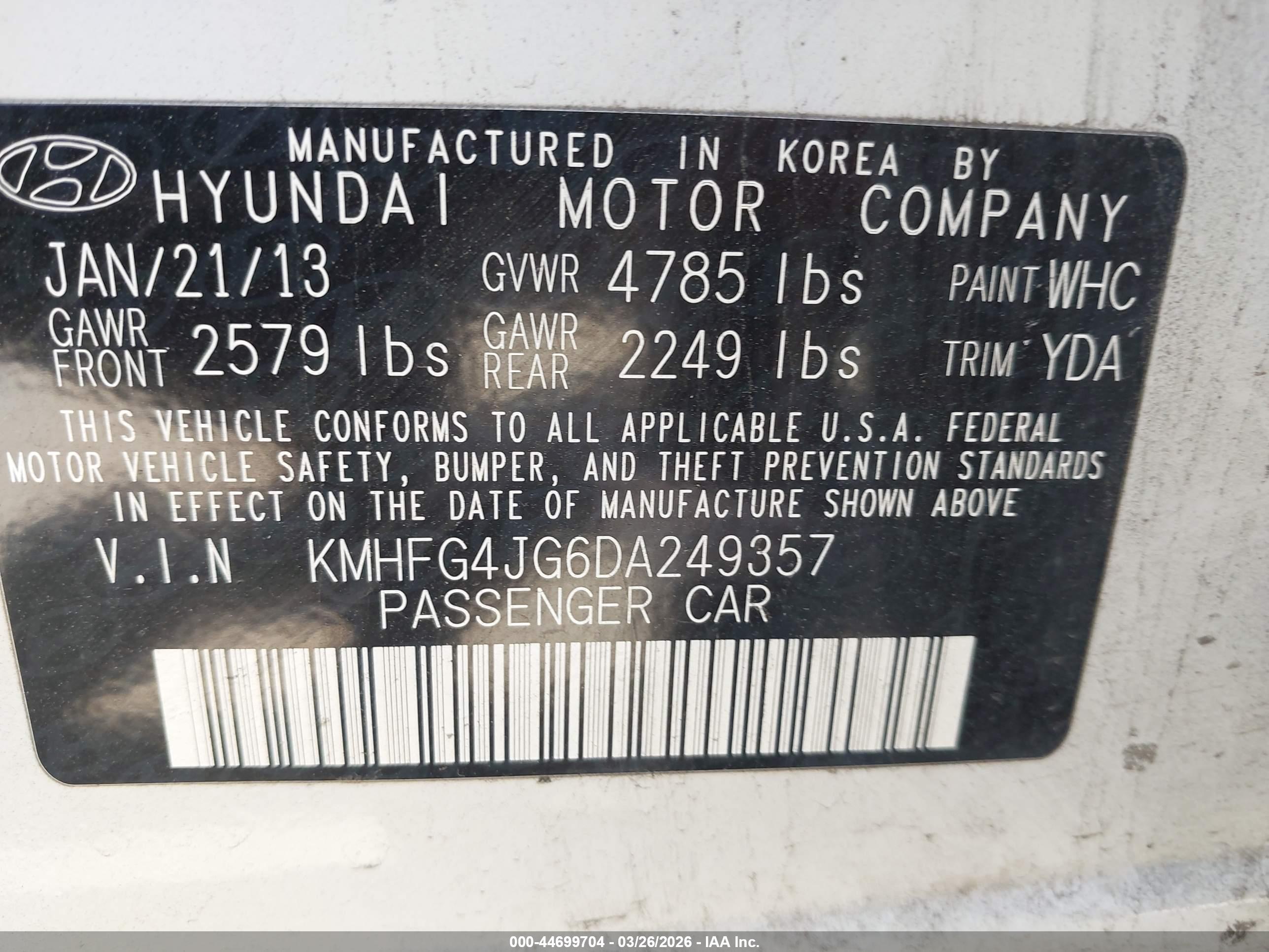 HYUNDAI AZERA image 9