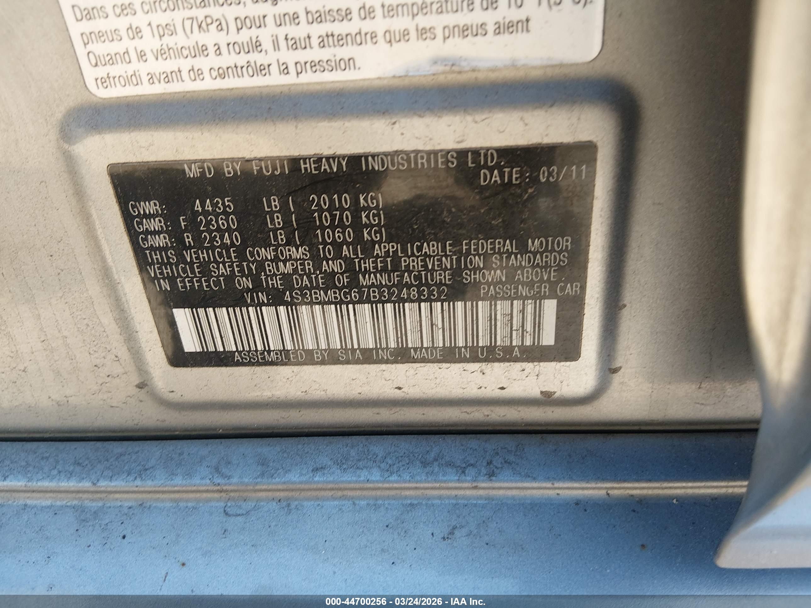 SUBARU LEGACY image 9