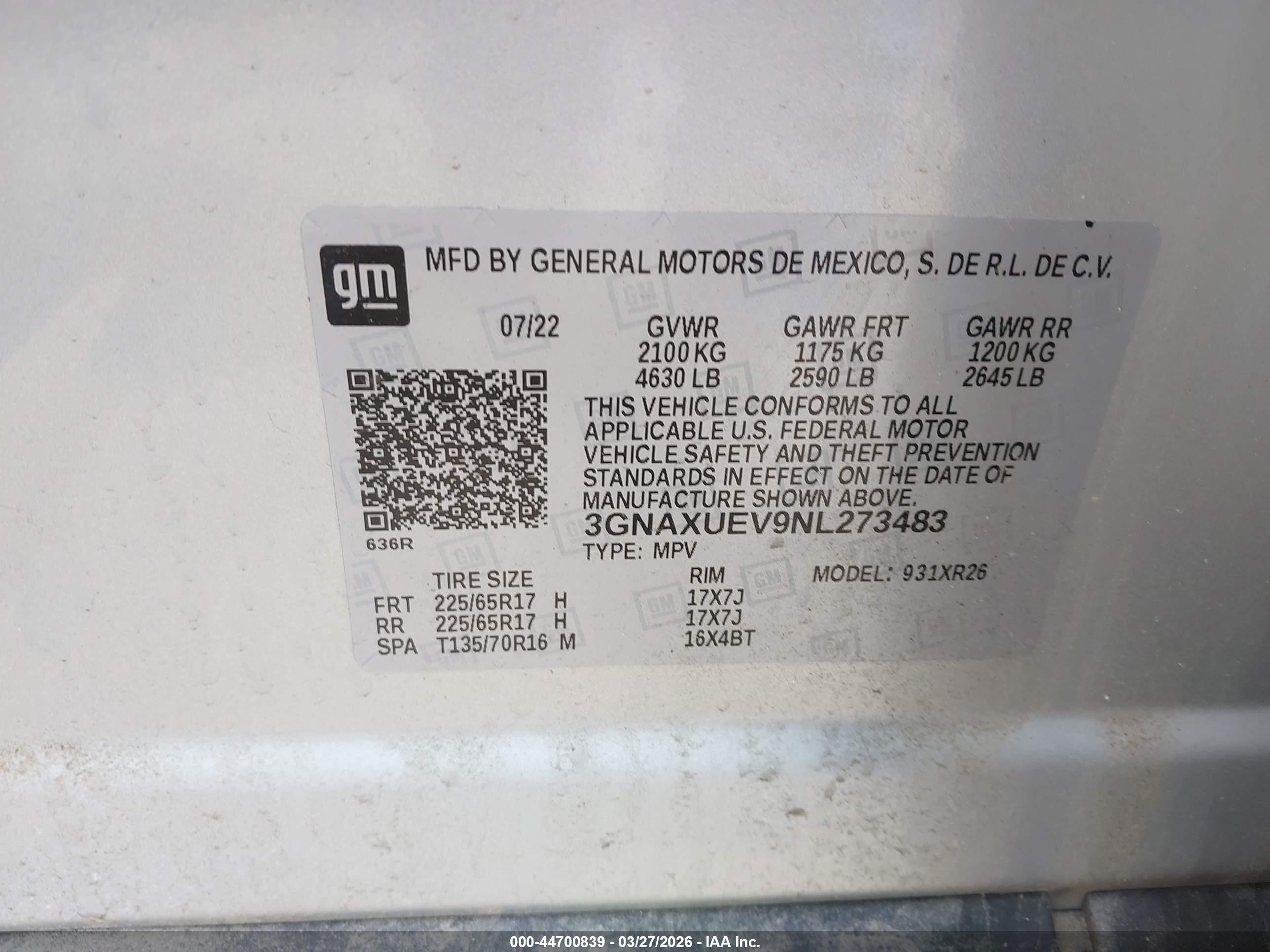 CHEVROLET EQUINOX image 9