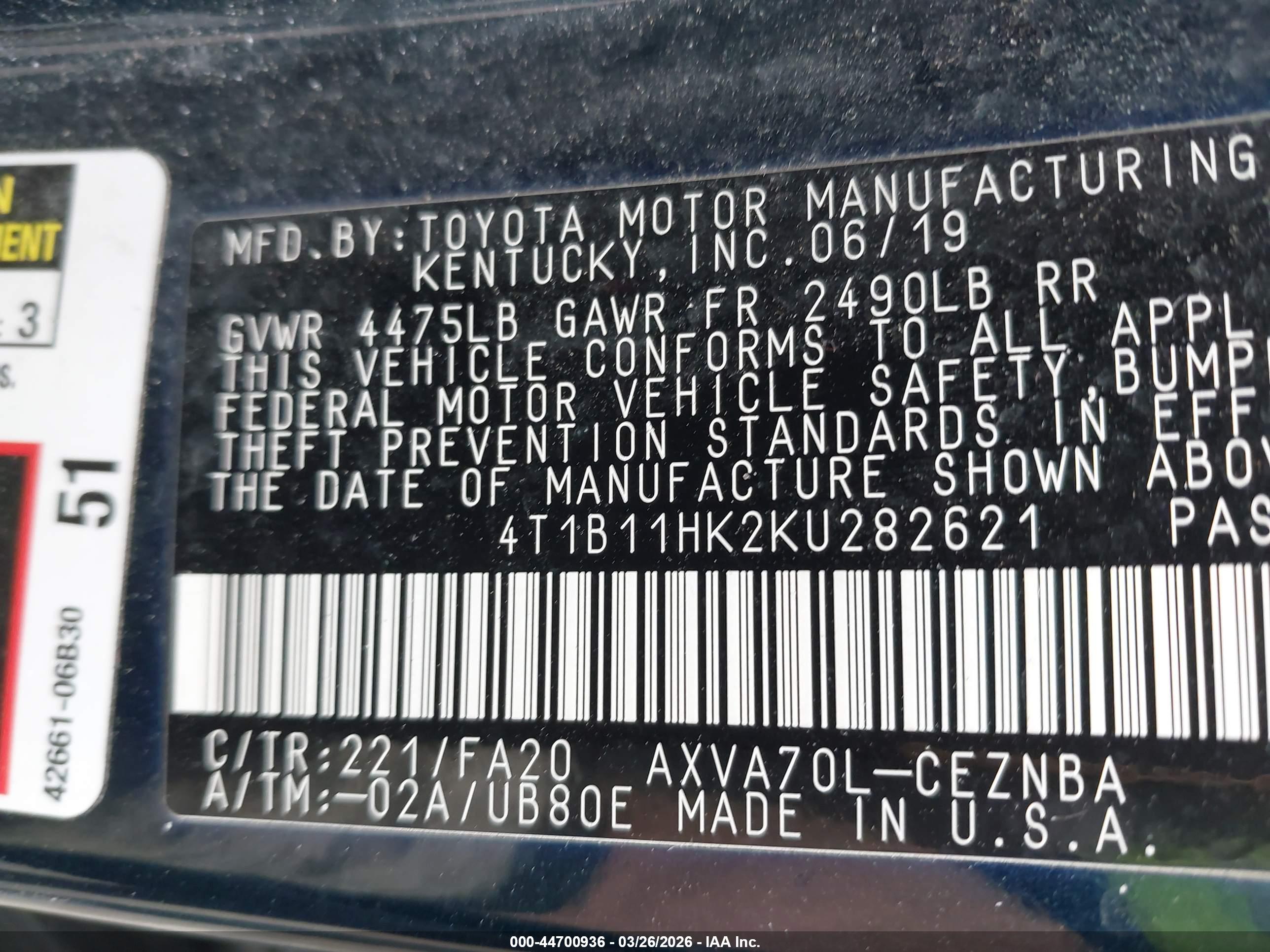 TOYOTA CAMRY image 9