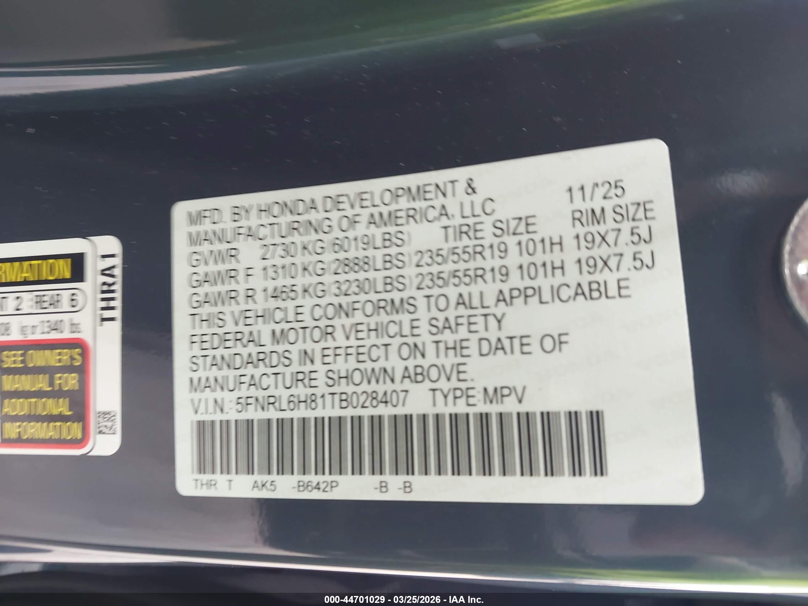 HONDA ODYSSEY image 9