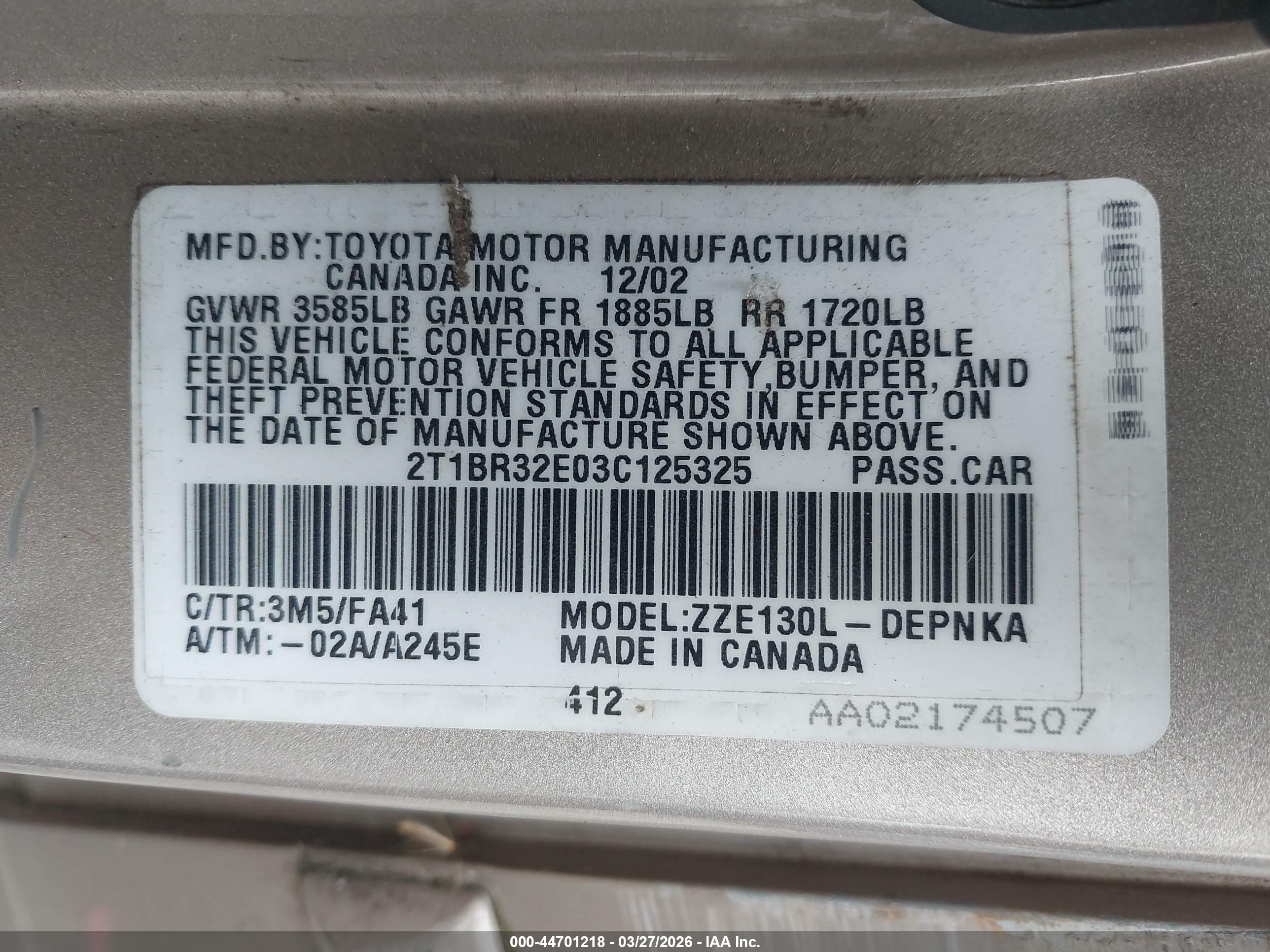TOYOTA COROLLA image 9