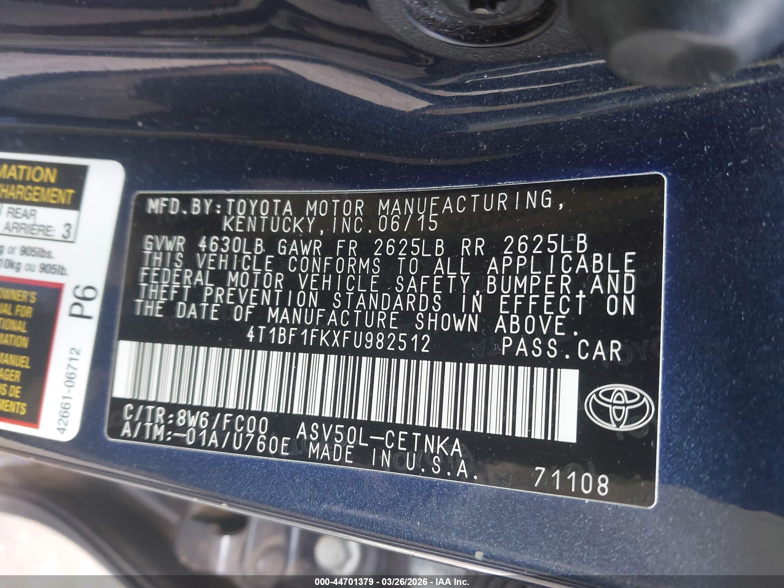 TOYOTA CAMRY image 9