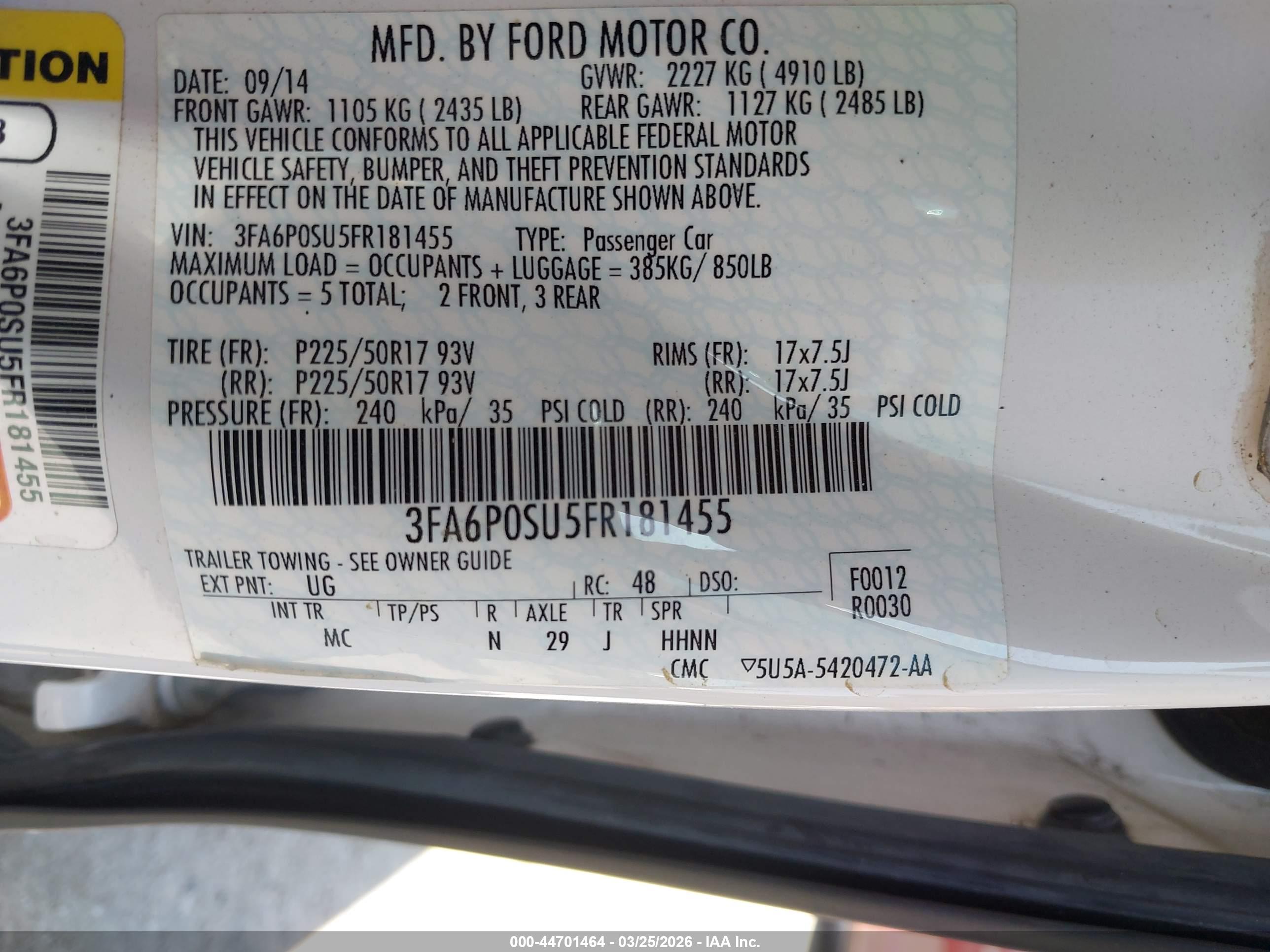 FORD FUSION image 9