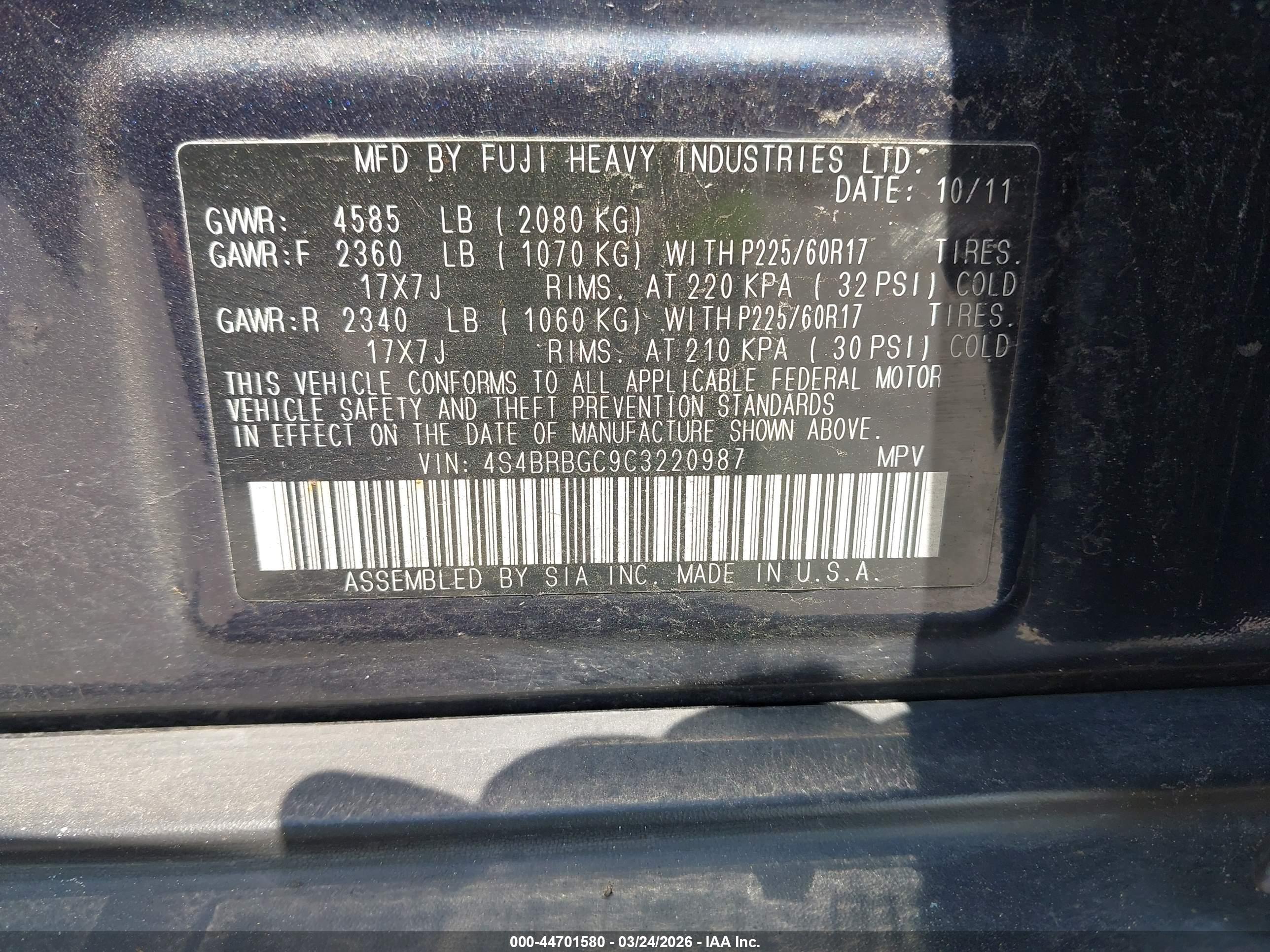 SUBARU OUTBACK image 9
