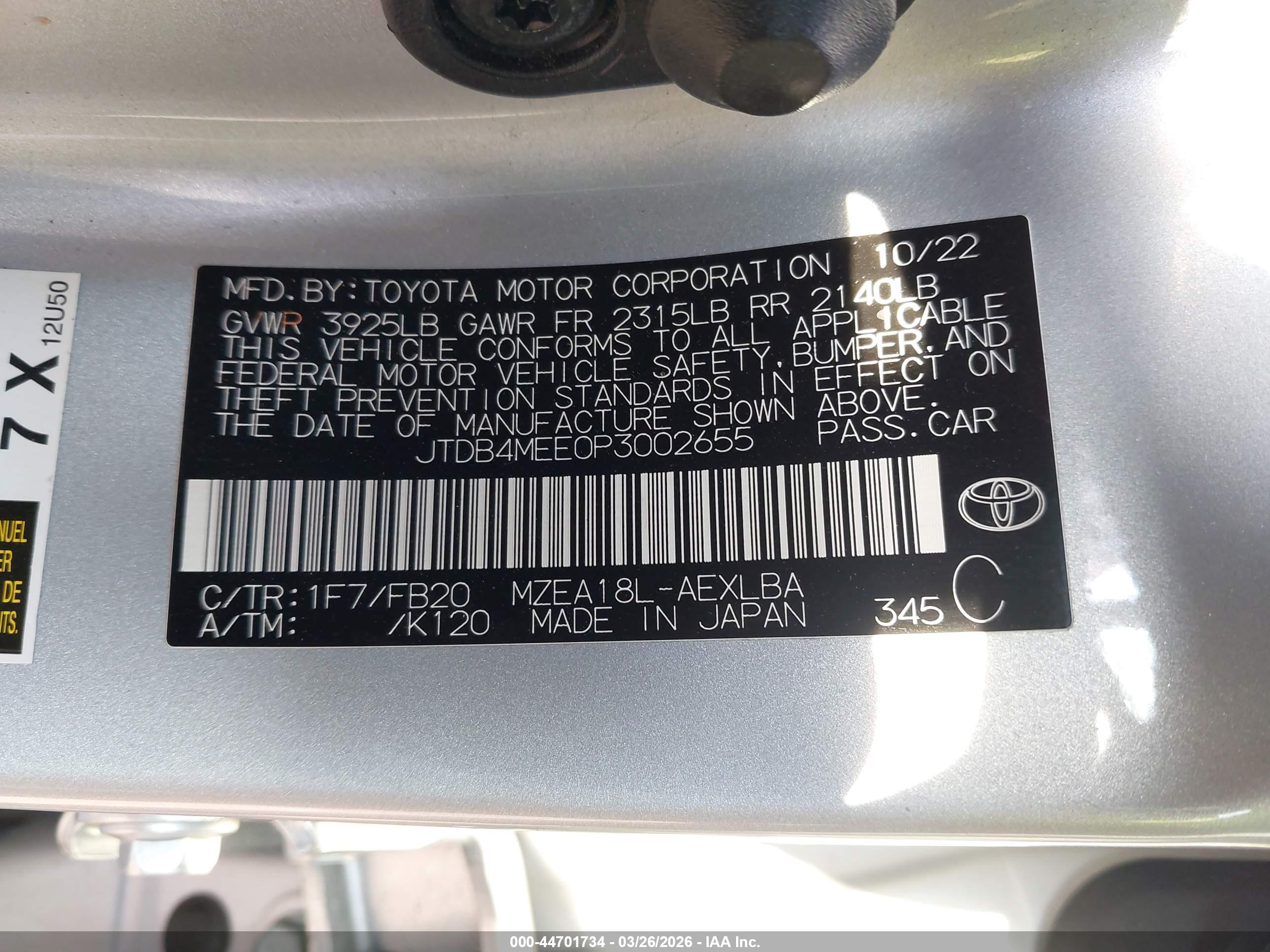 TOYOTA COROLLA image 9
