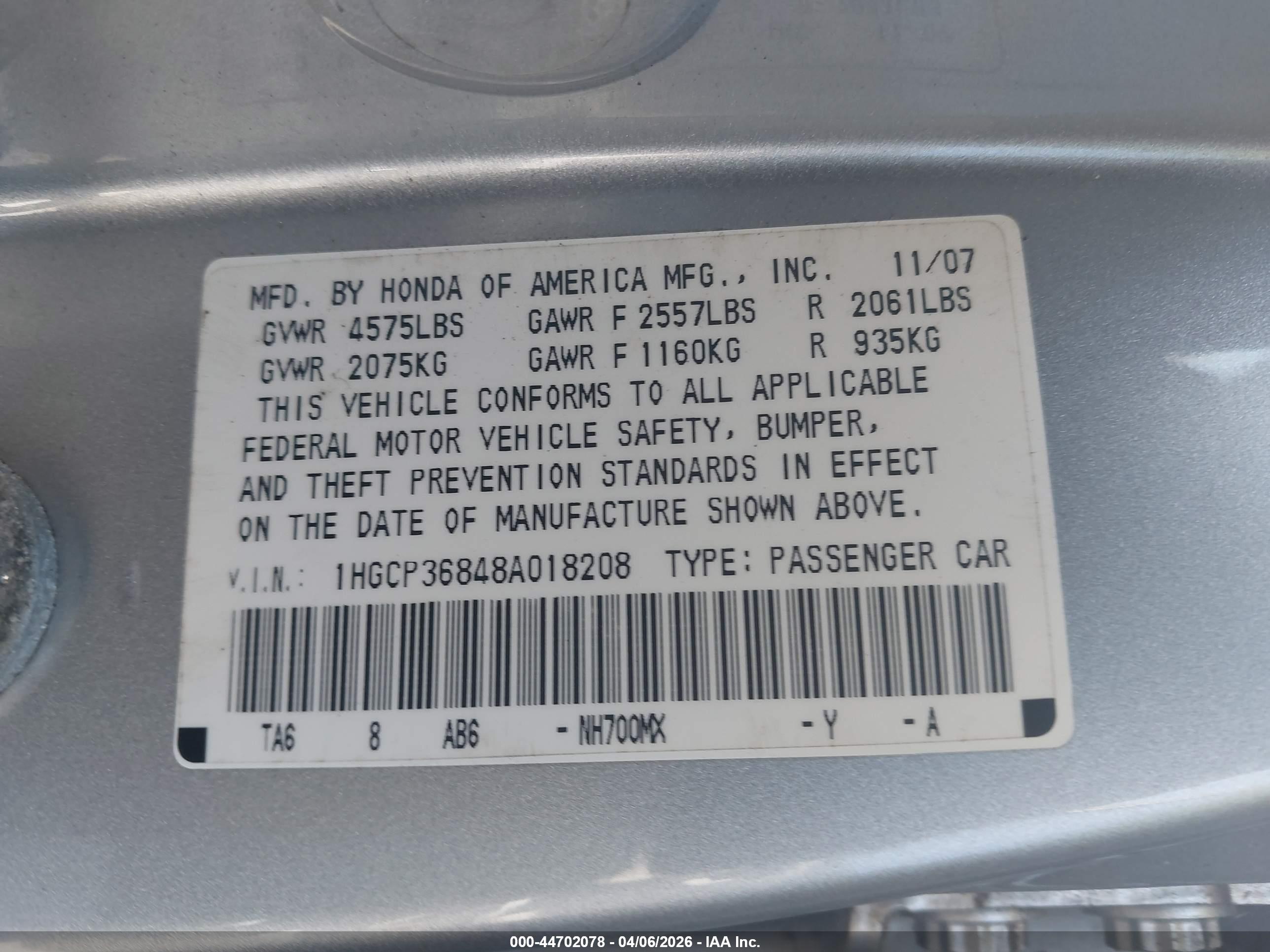 HONDA ACCORD image 9