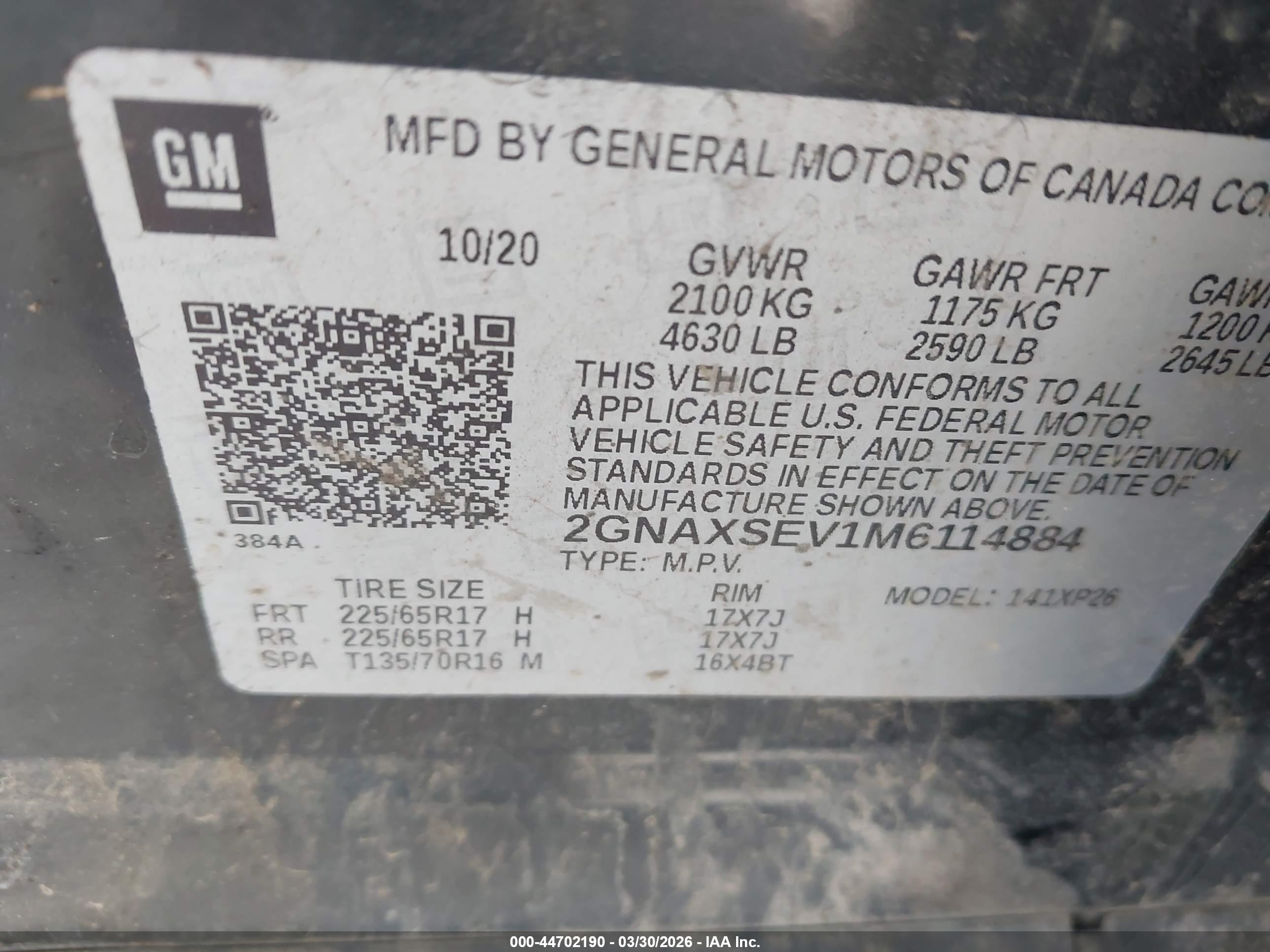CHEVROLET EQUINOX image 9