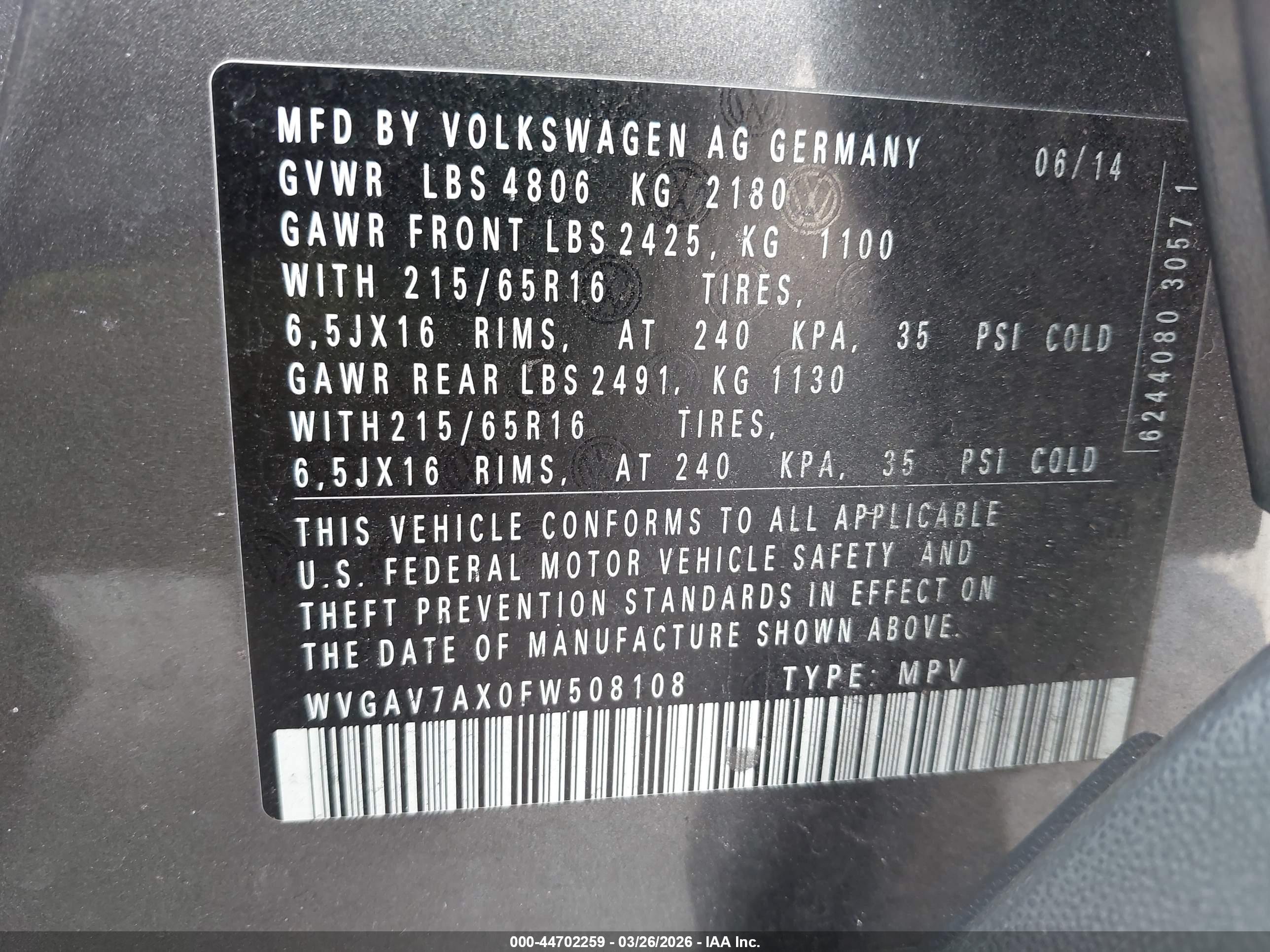 VOLKSWAGEN TIGUAN image 9