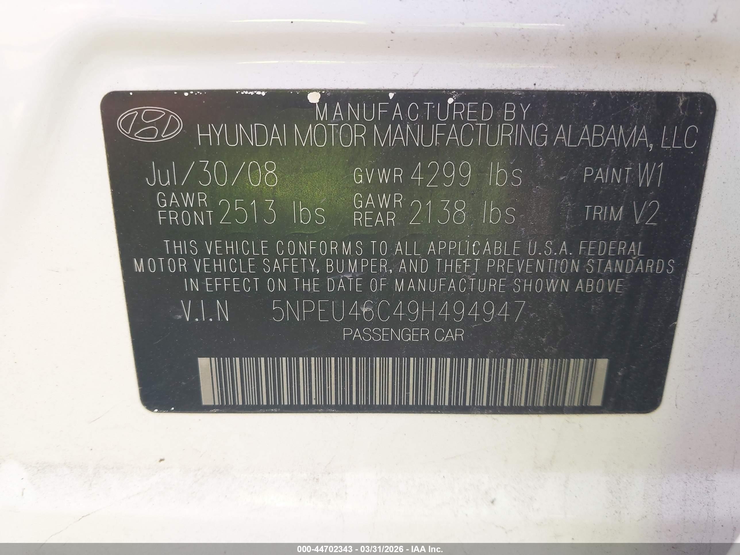 HYUNDAI SONATA image 9