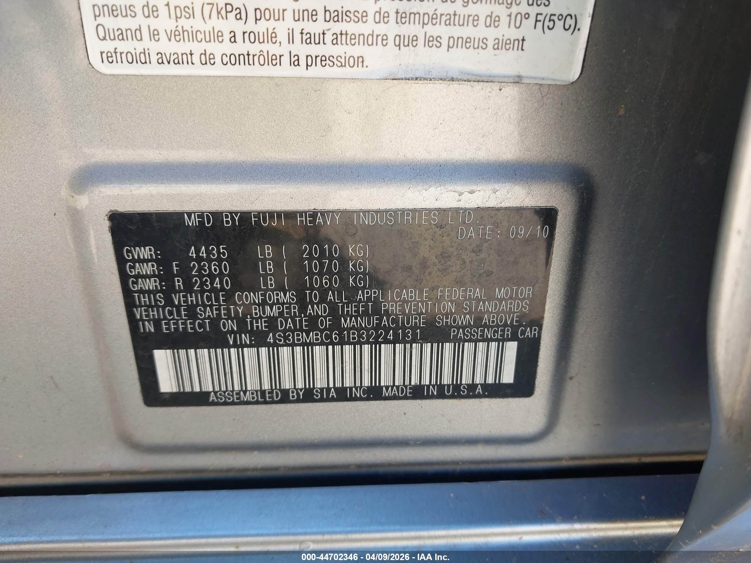 SUBARU LEGACY image 9
