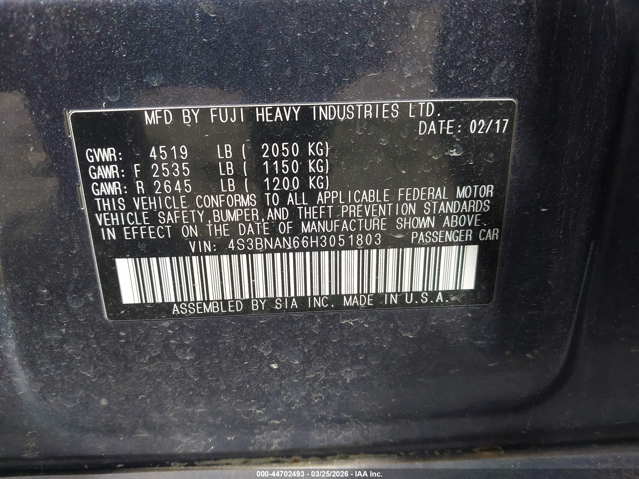 SUBARU LEGACY image 9
