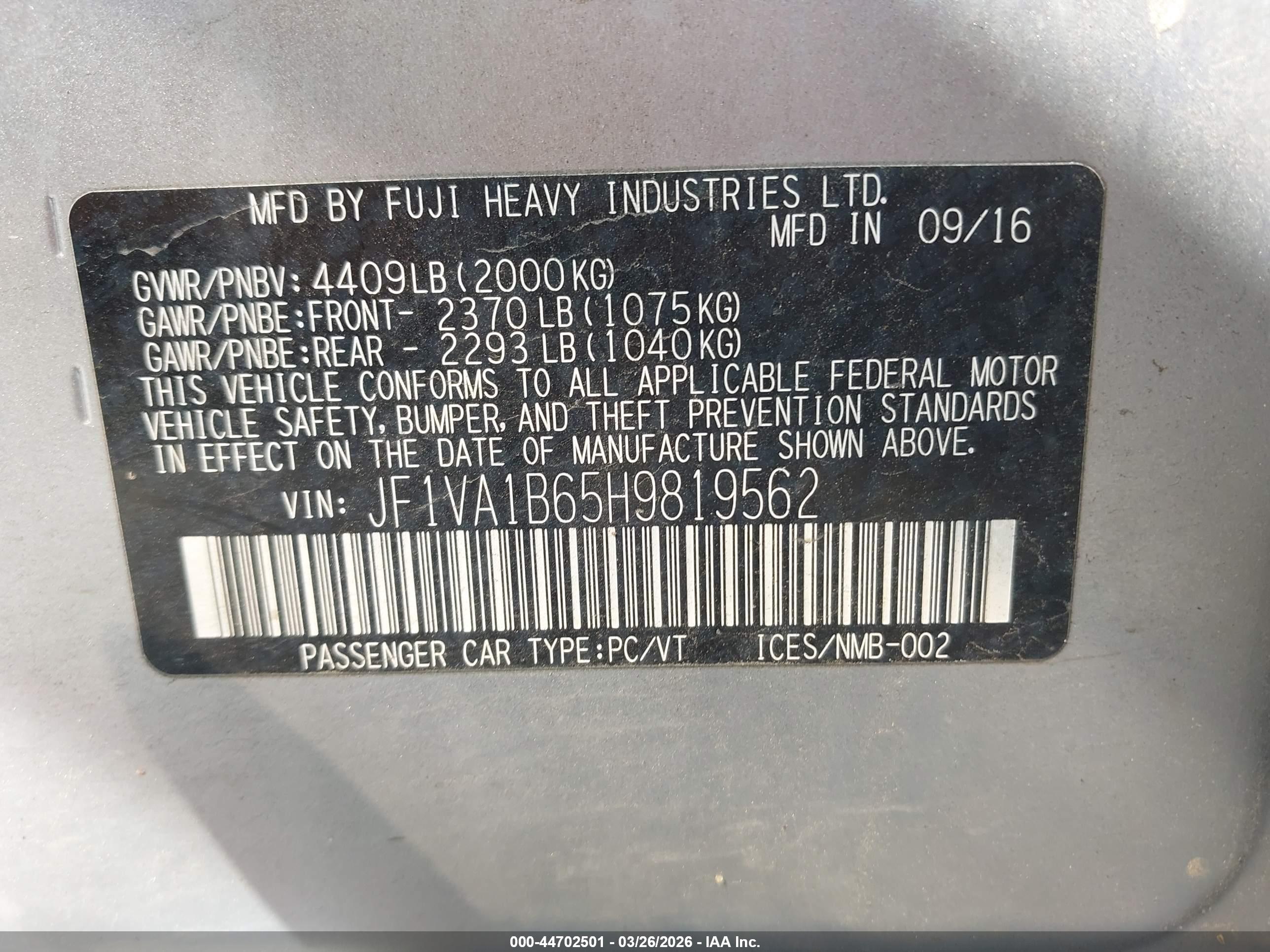 SUBARU WRX image 9