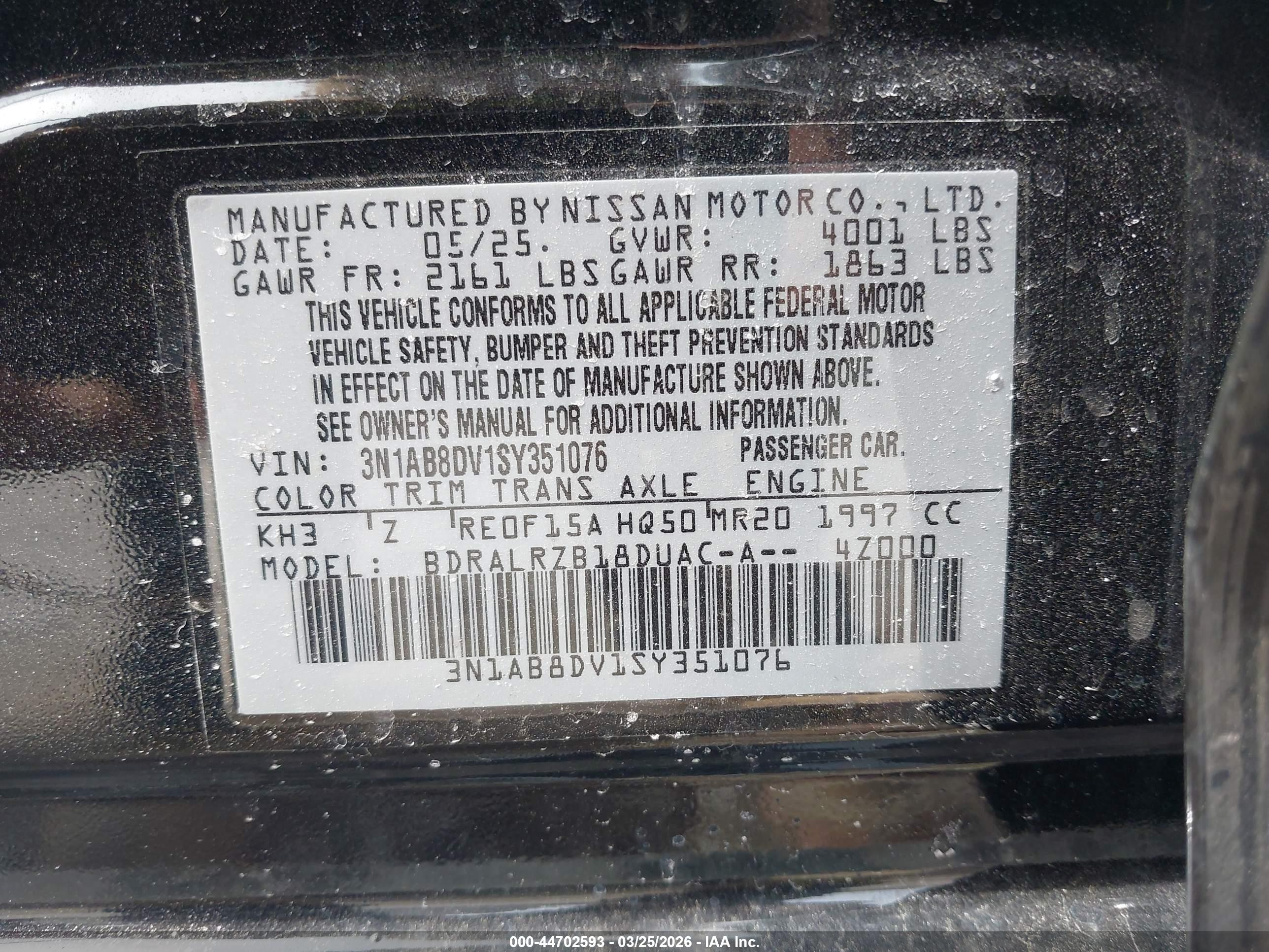 NISSAN SENTRA image 9