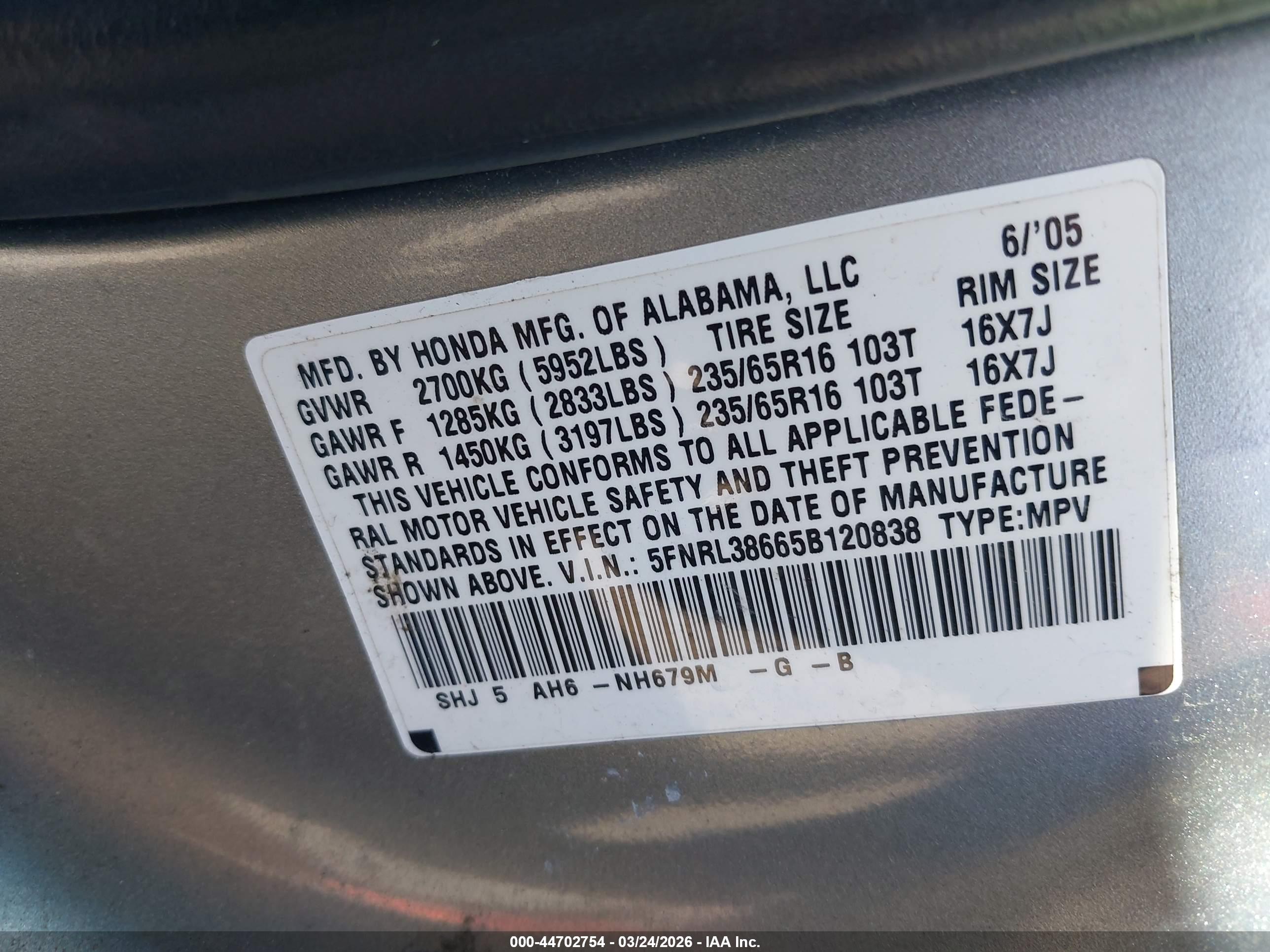HONDA ODYSSEY image 9