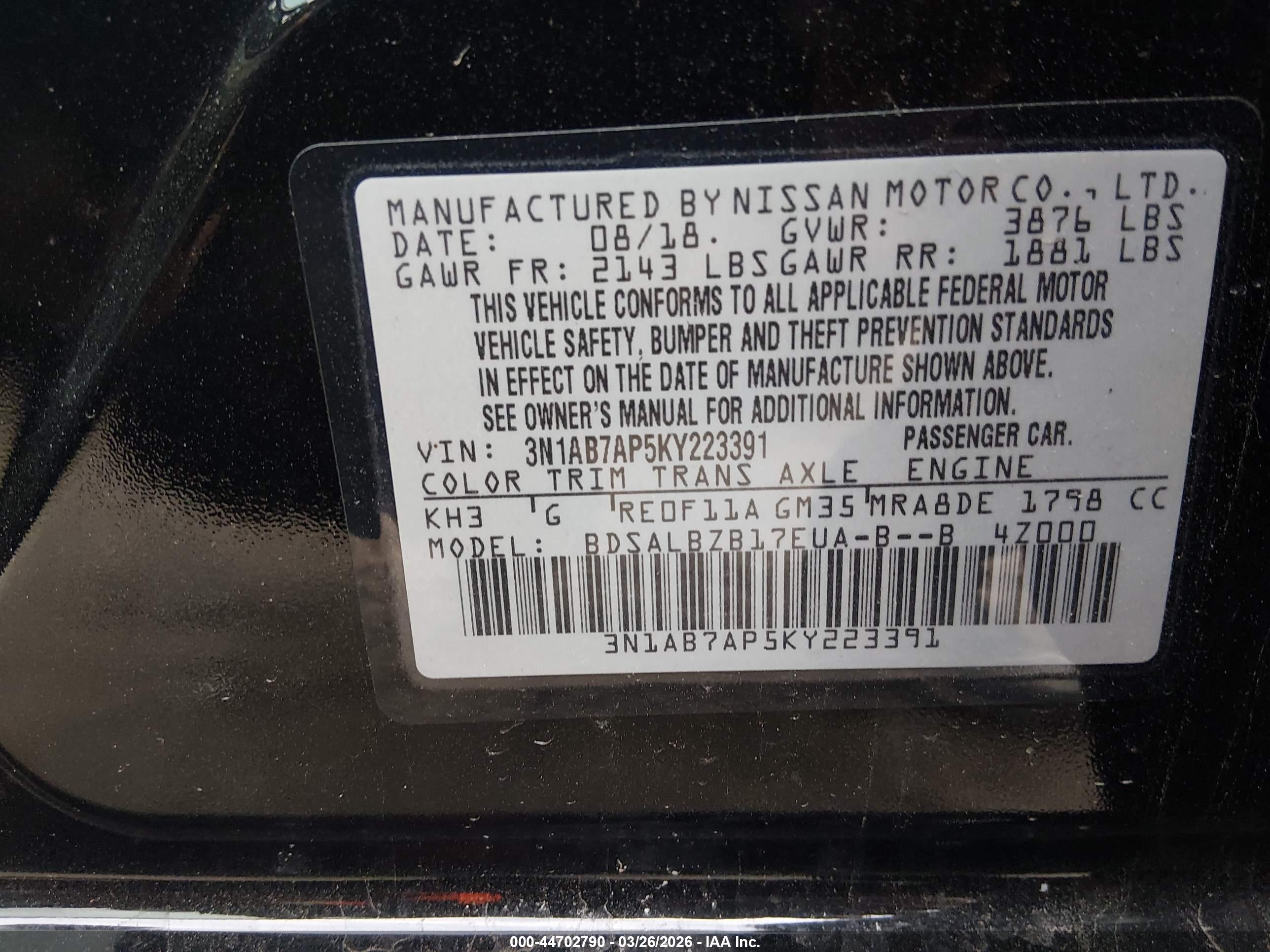 NISSAN SENTRA image 9