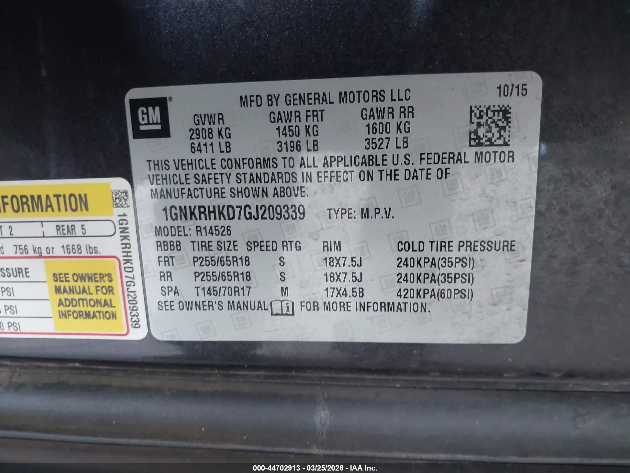 CHEVROLET TRAVERSE image 9