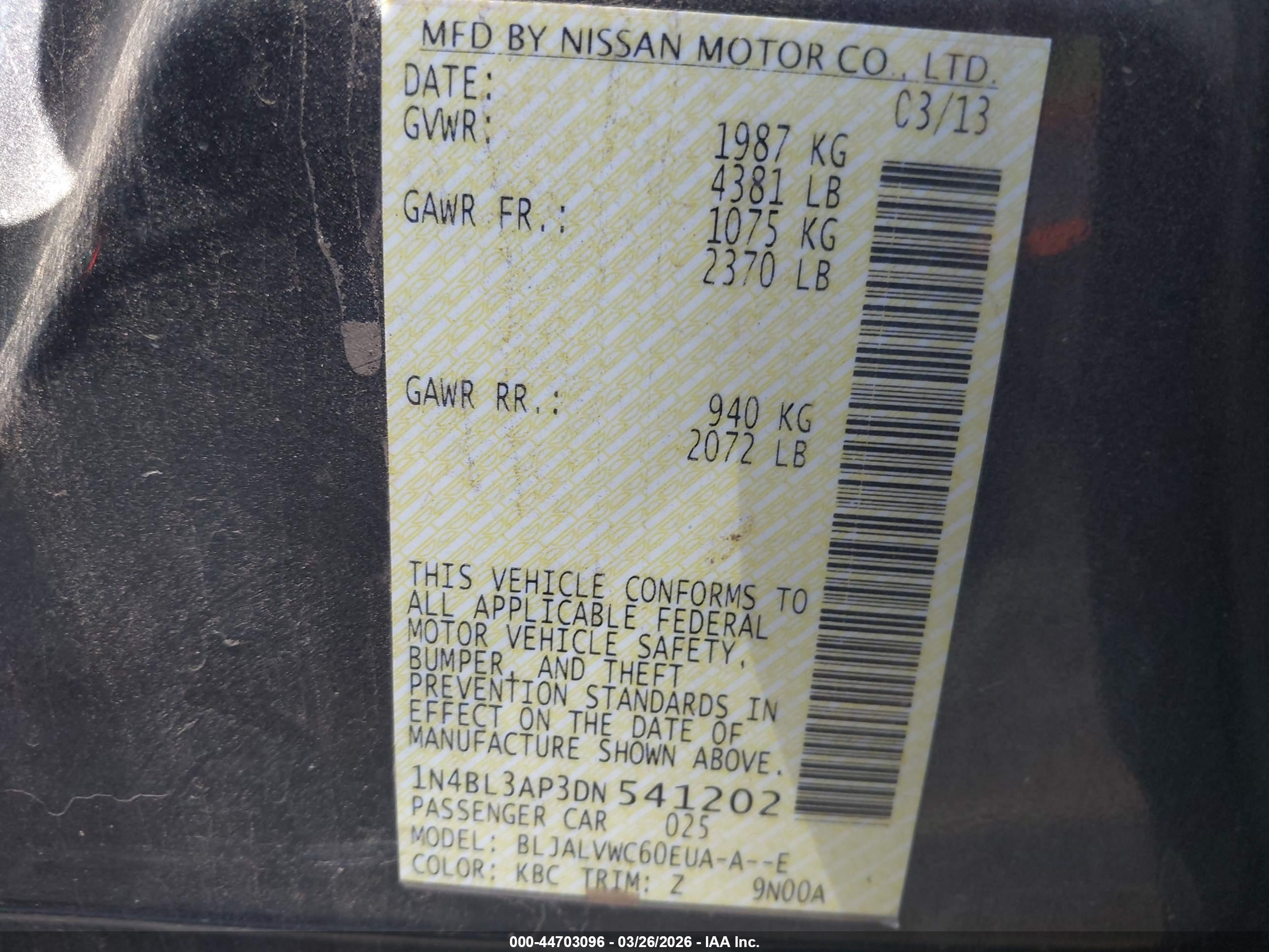 NISSAN ALTIMA image 9