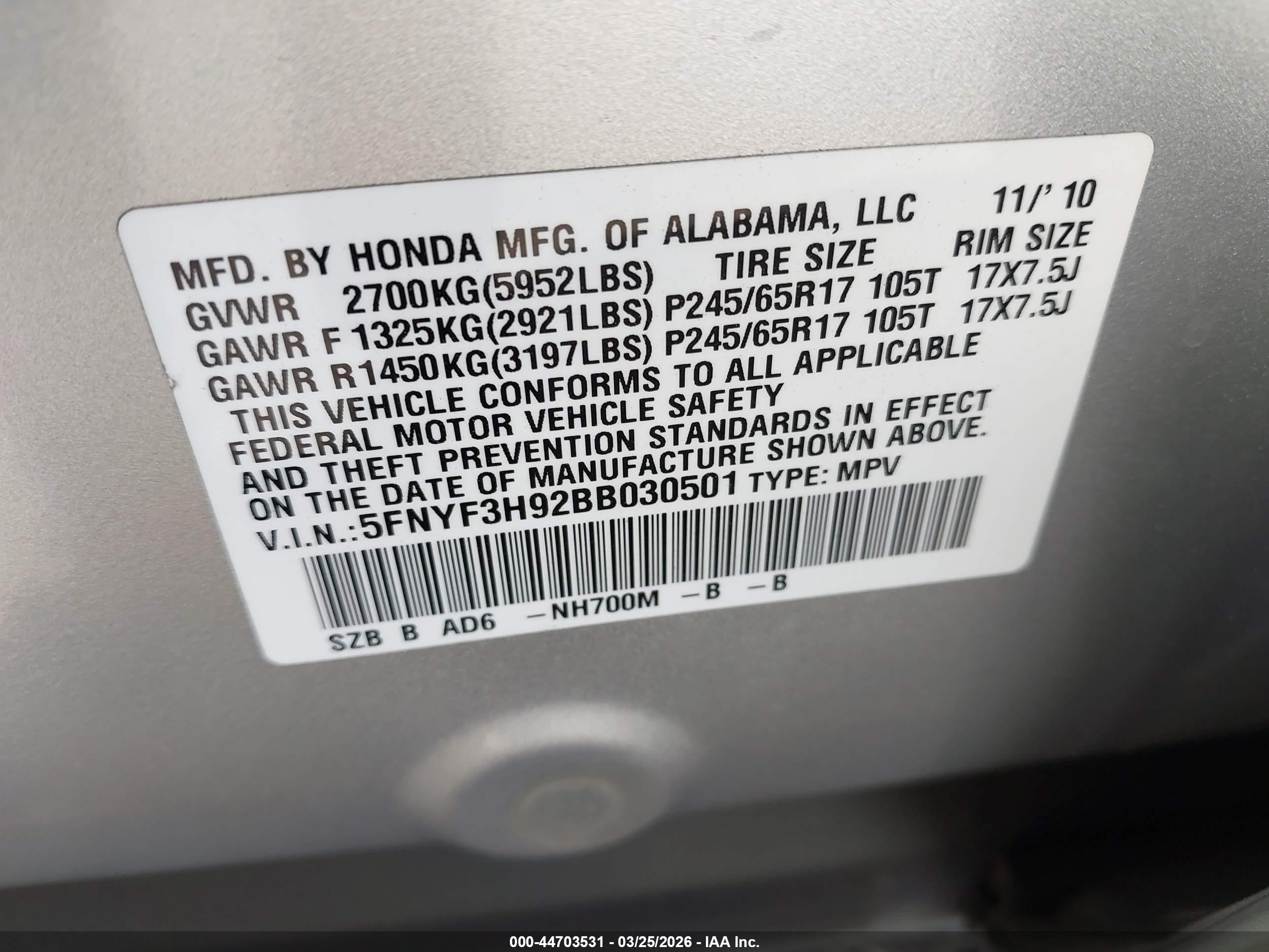 HONDA PILOT image 9