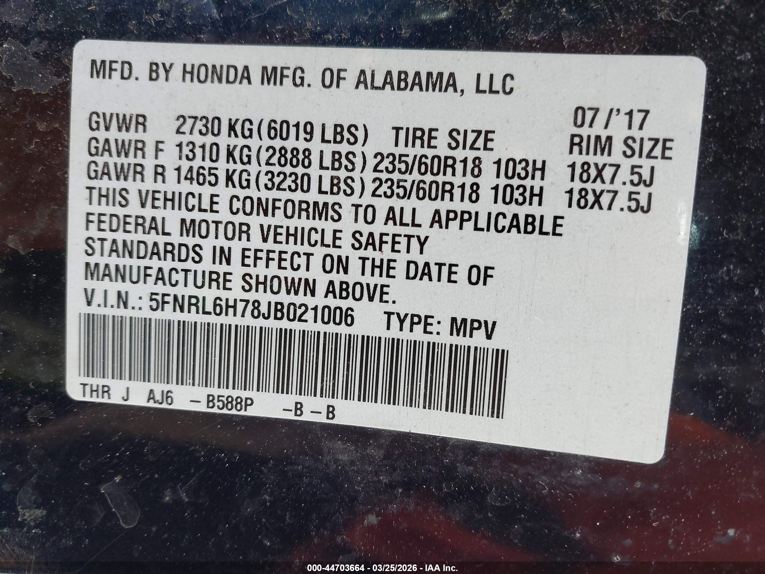 HONDA ODYSSEY image 9