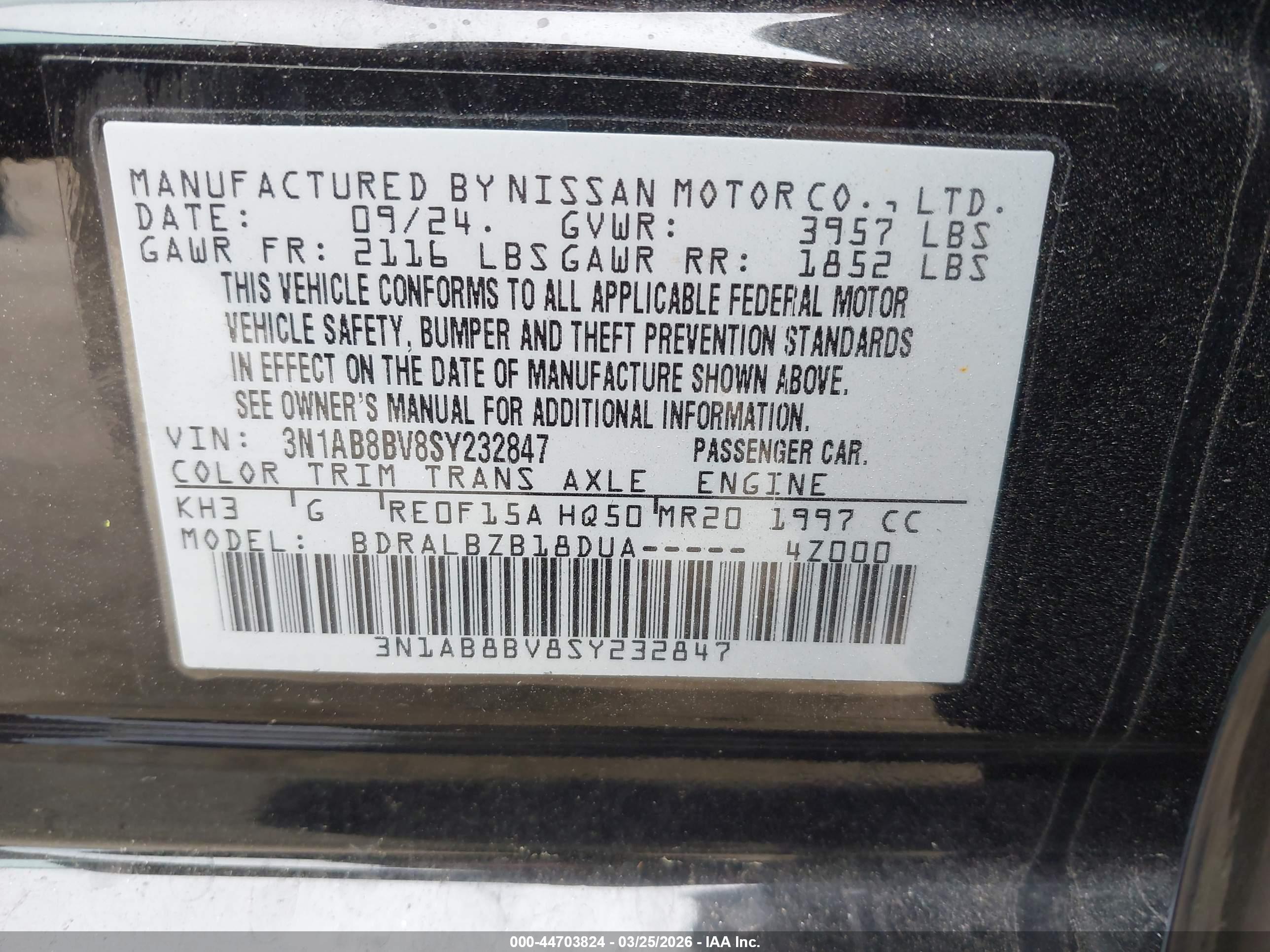 NISSAN SENTRA image 9