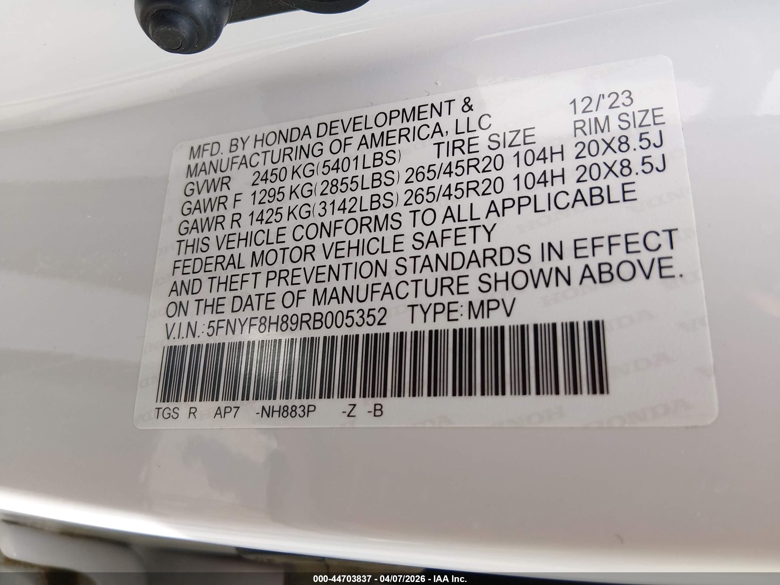 HONDA PASSPORT image 9