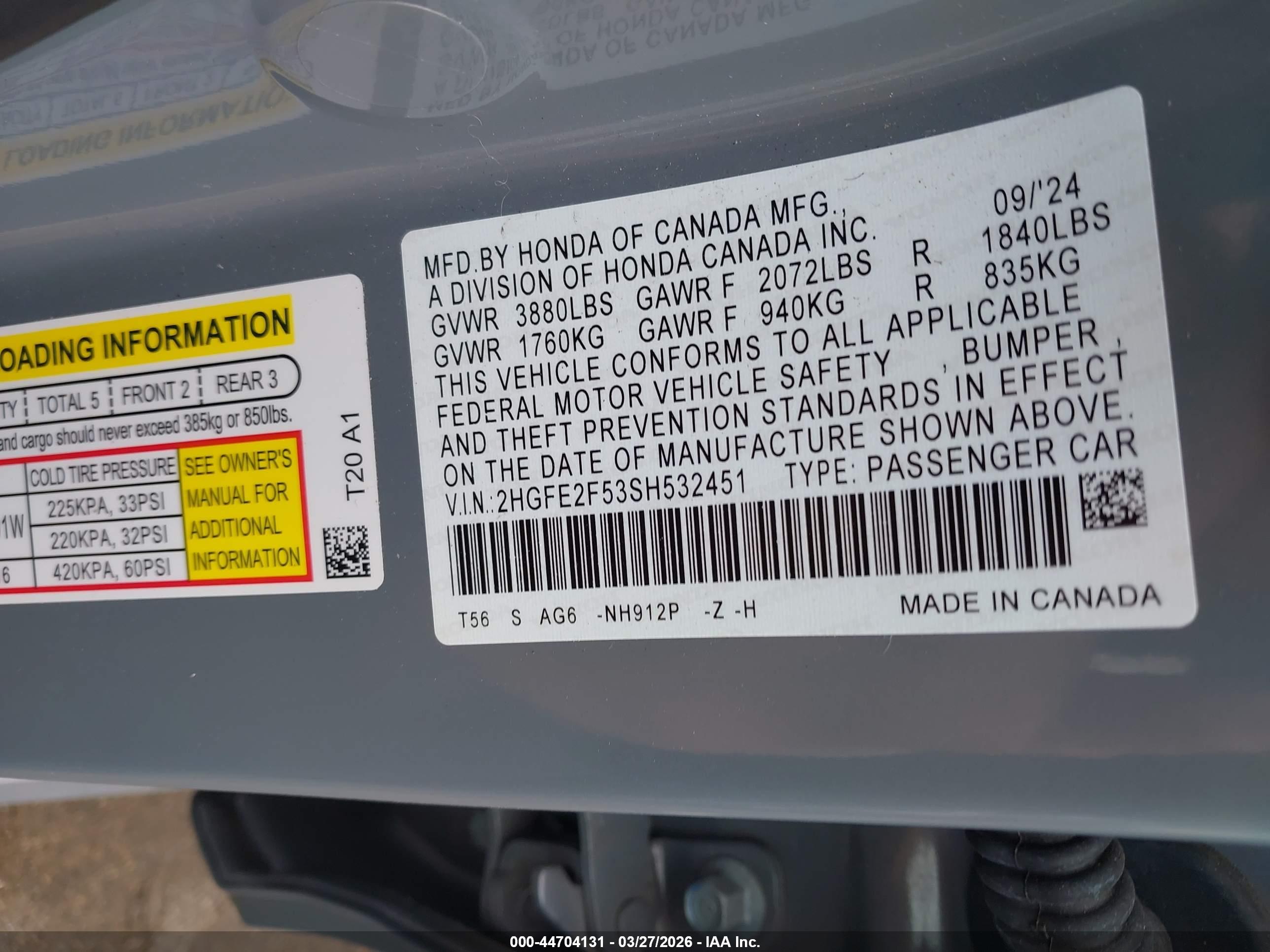 HONDA CIVIC image 9