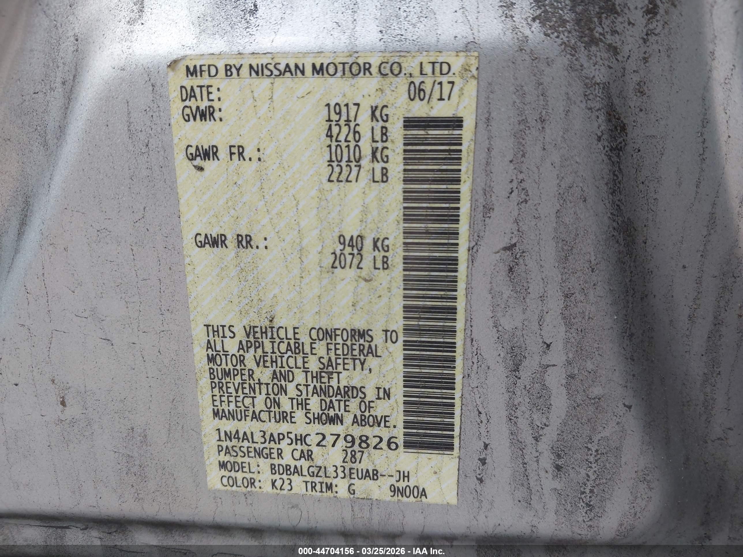 NISSAN ALTIMA image 9
