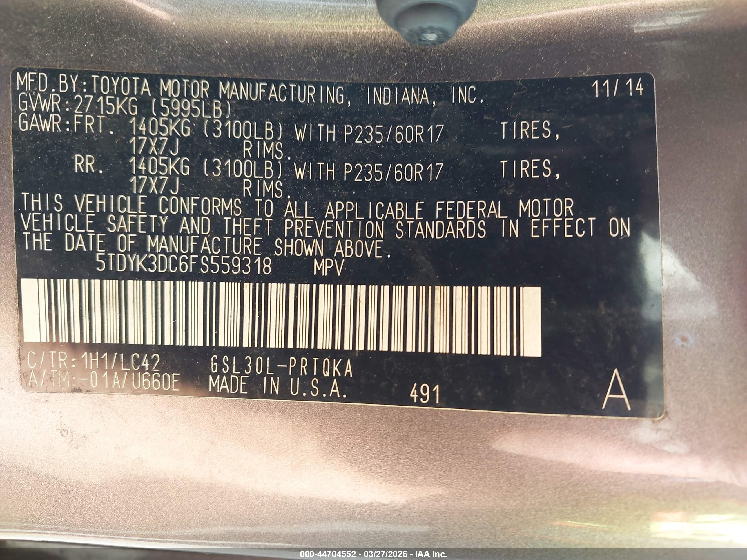 TOYOTA SIENNA image 9