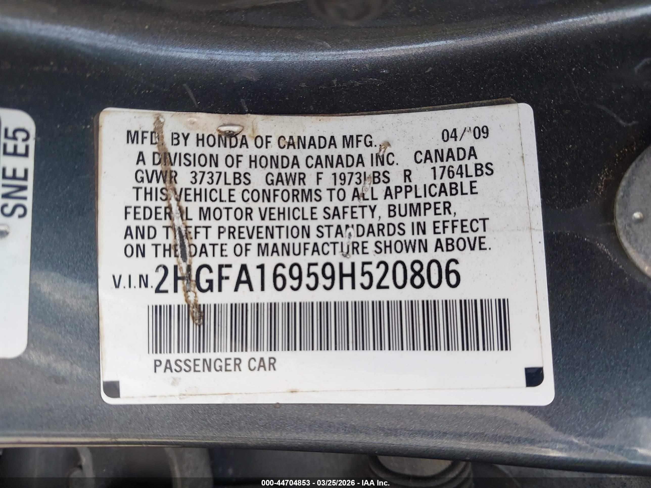 HONDA CIVIC image 9