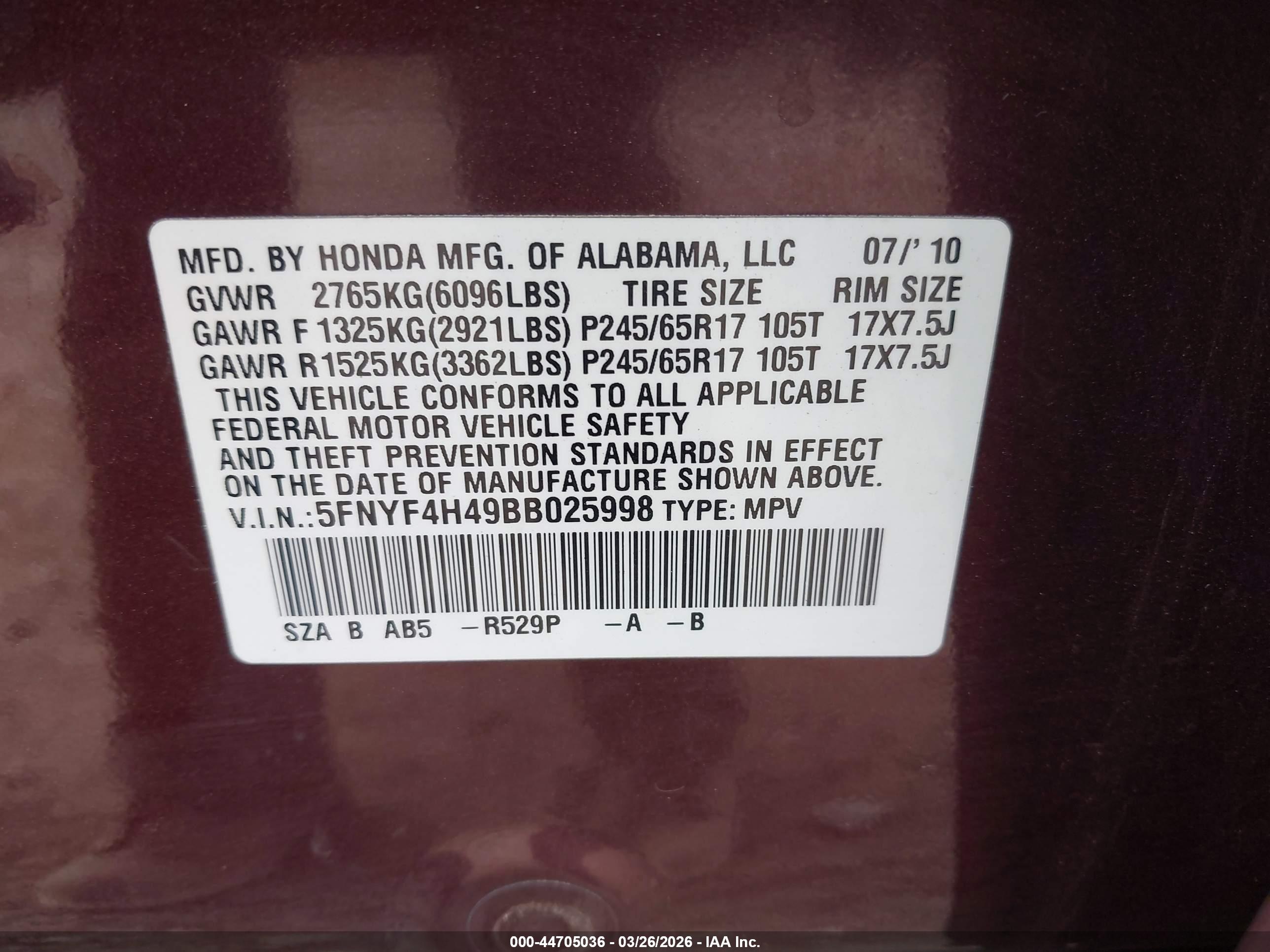 HONDA PILOT image 9