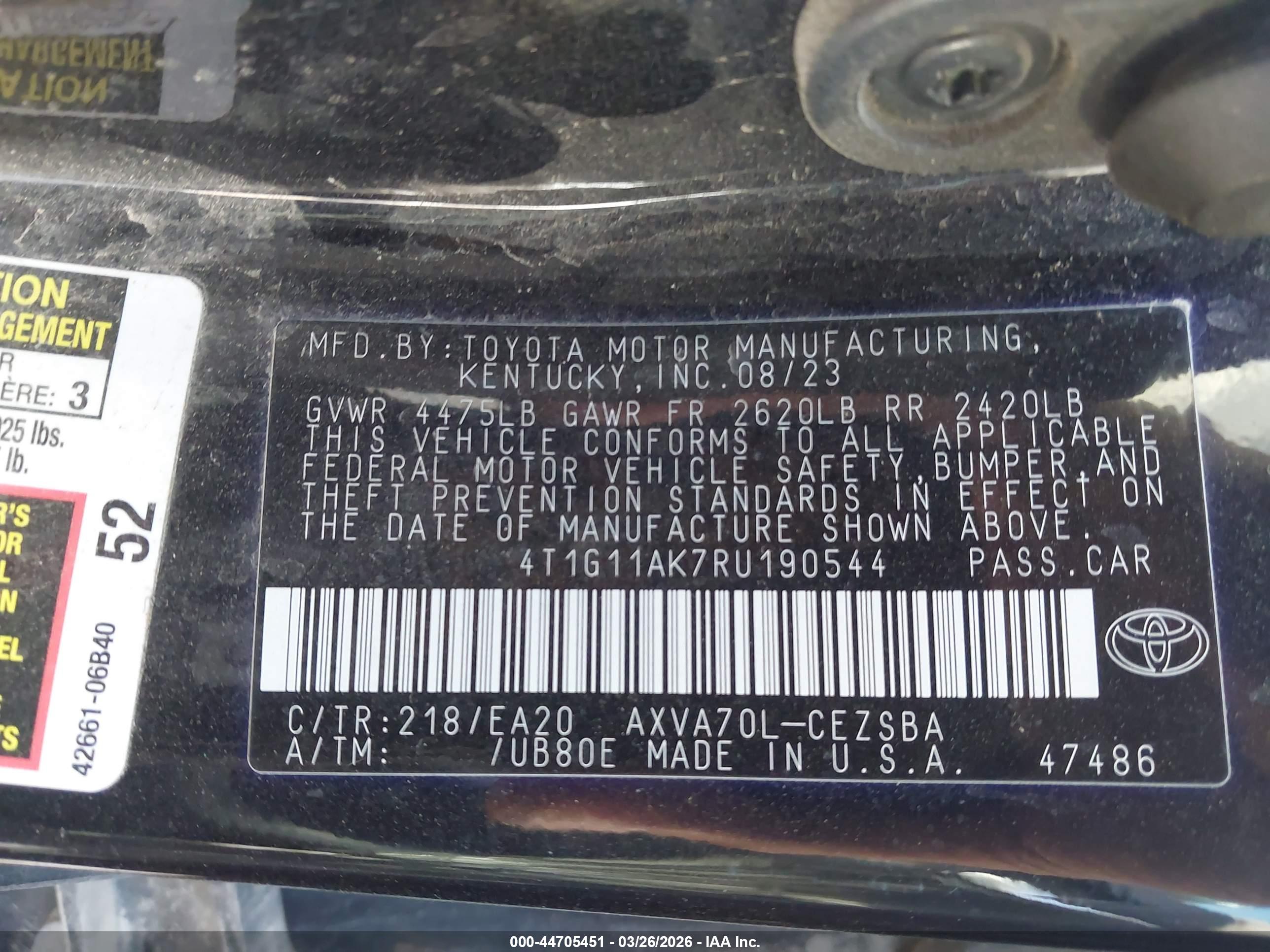 TOYOTA CAMRY image 9